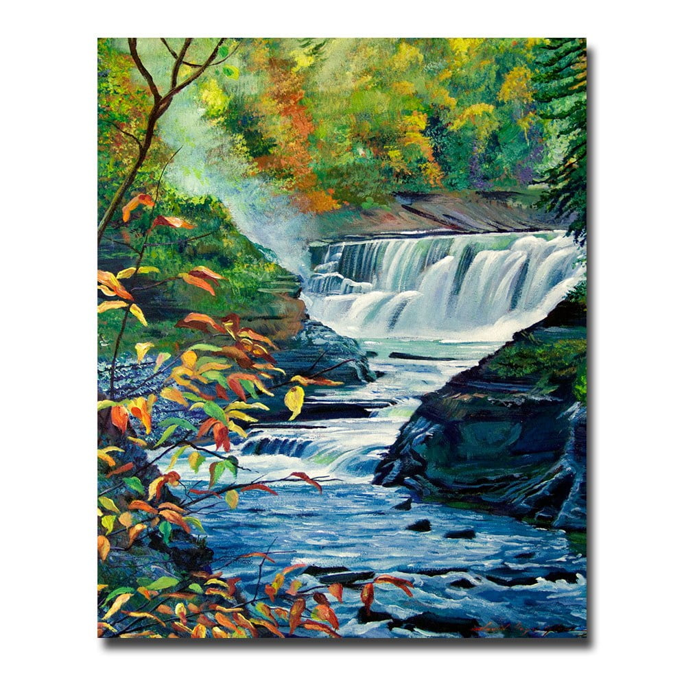 Trademark Art "Geneese River In Autumn" Canvas Wall Art by David Lloyd Glover - Image 3