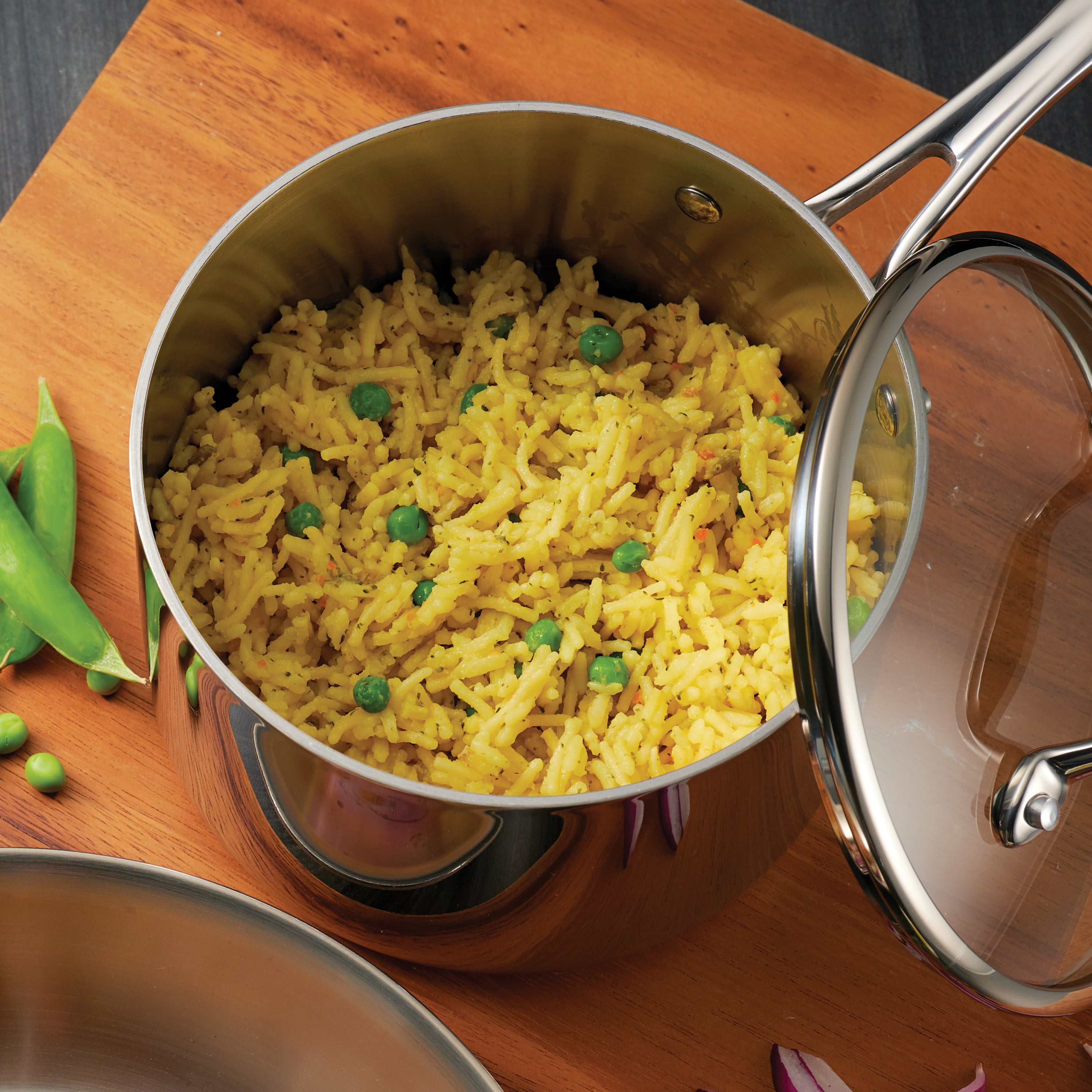 Tri-Ply Clad 2 Qt Covered Stainless Steel Sauce Pan - Image 7