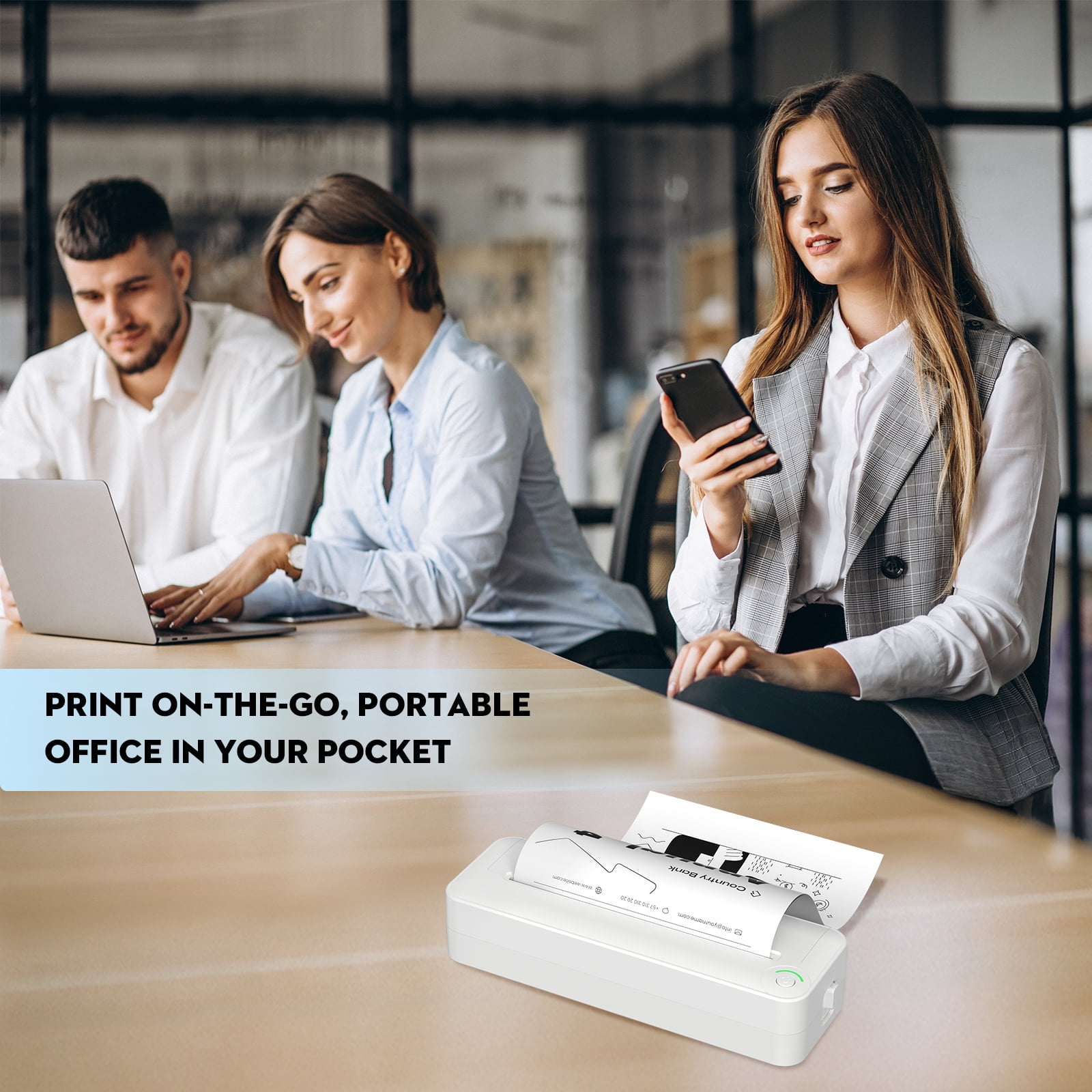 VILINICE Bluetooth Printer, 8.27" Wide A4 Paper, Portable Thermal Inkless Printer with APP - Image 6
