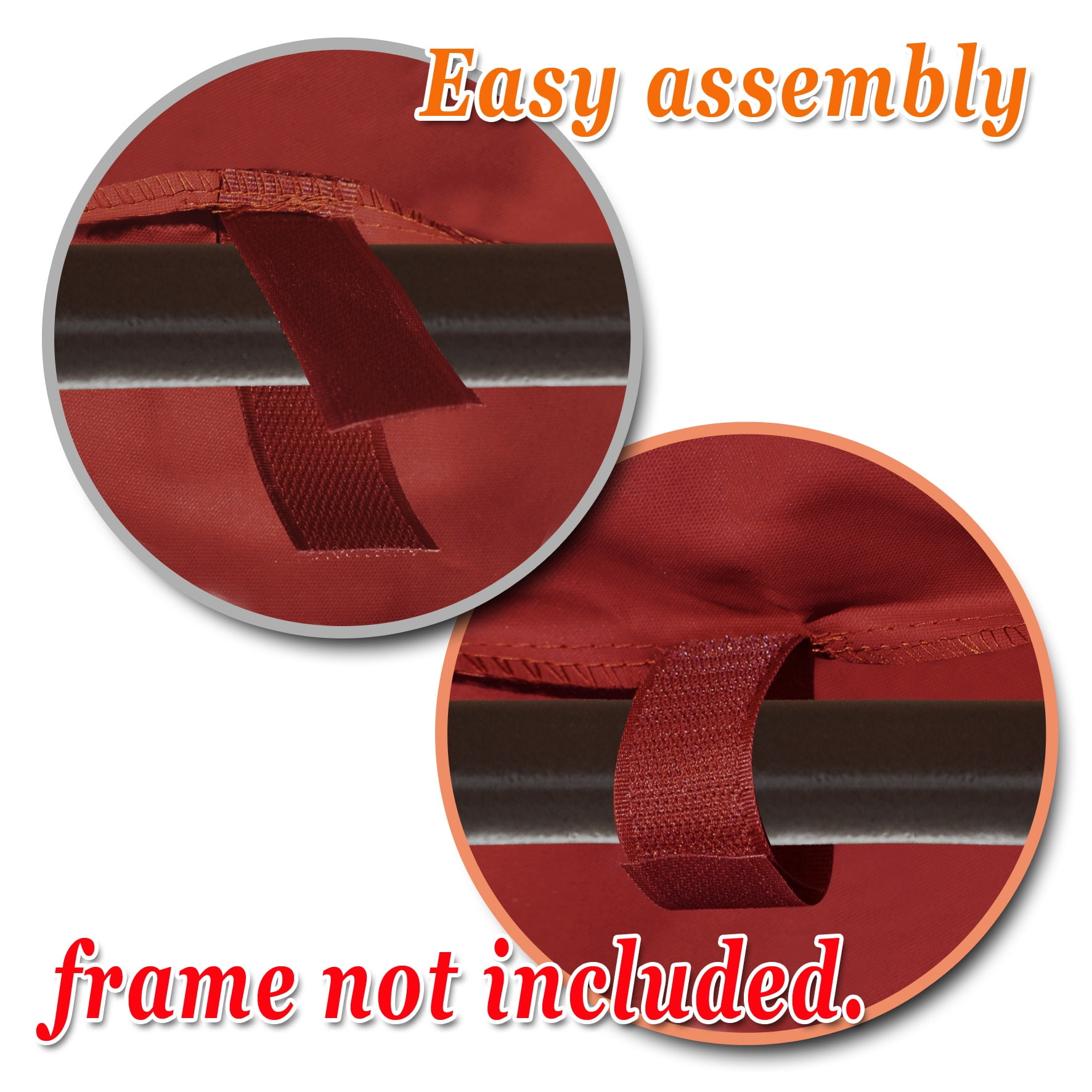 SUNNY Tiered Replacement Canopy ONLY for 8x5Ft Barbecue Gazebo, Outdoor Grill Shelter Replacement Canopy Top (Burgundy) - Image 6