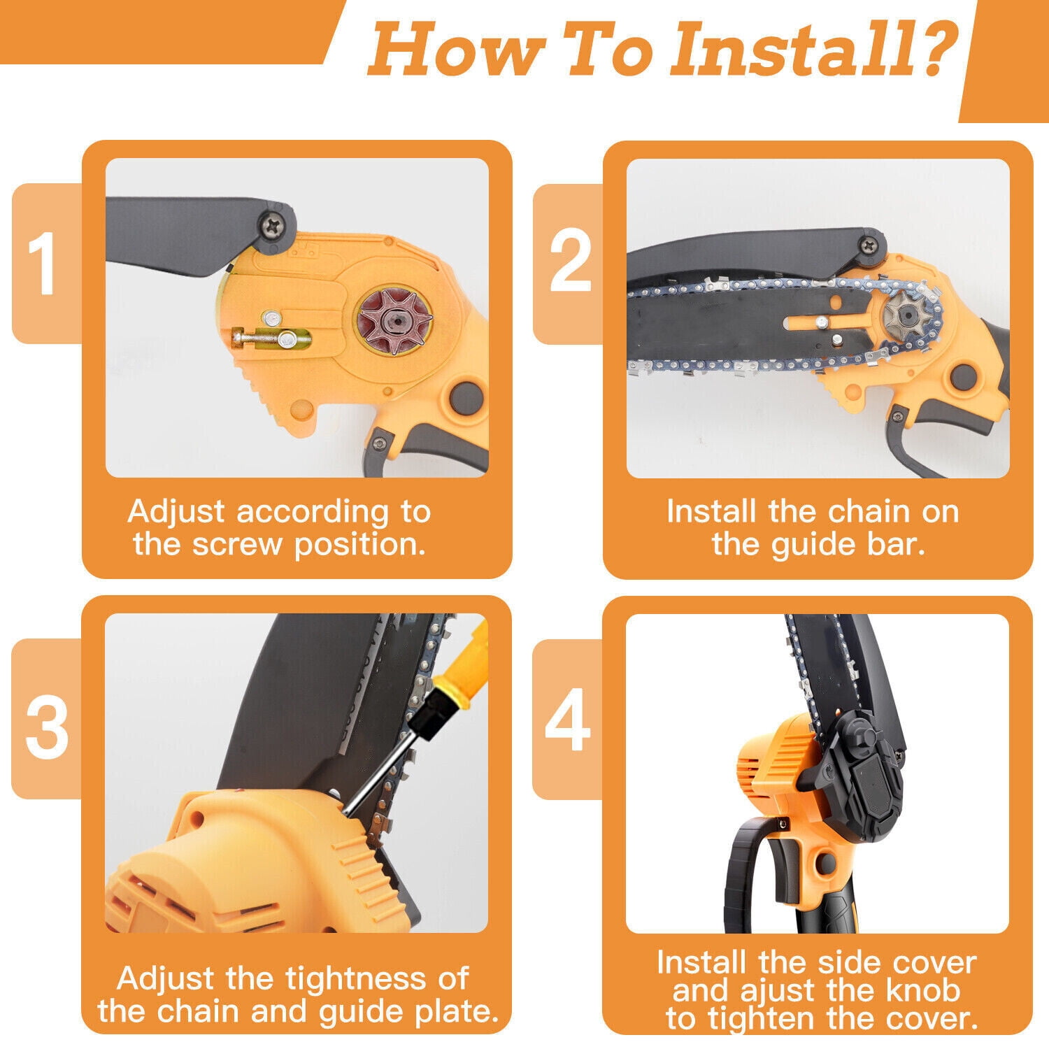6" Mini Chainsaw 26V Battery Powered Chainsaw ,with Safety Lock,with 2 Batteries 2 Chains, Cordless Handheld Chain Saw Wood Cutter - Image 3