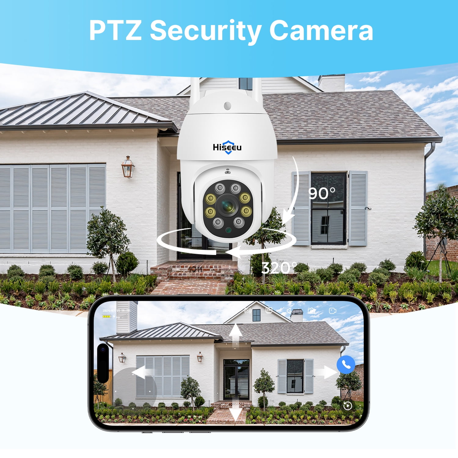 Hiseeu 3MP Security Camera System, Auto Tracking, Full Color Night Vision, IP66 Waterproof, with 1TB HDD - Image 7