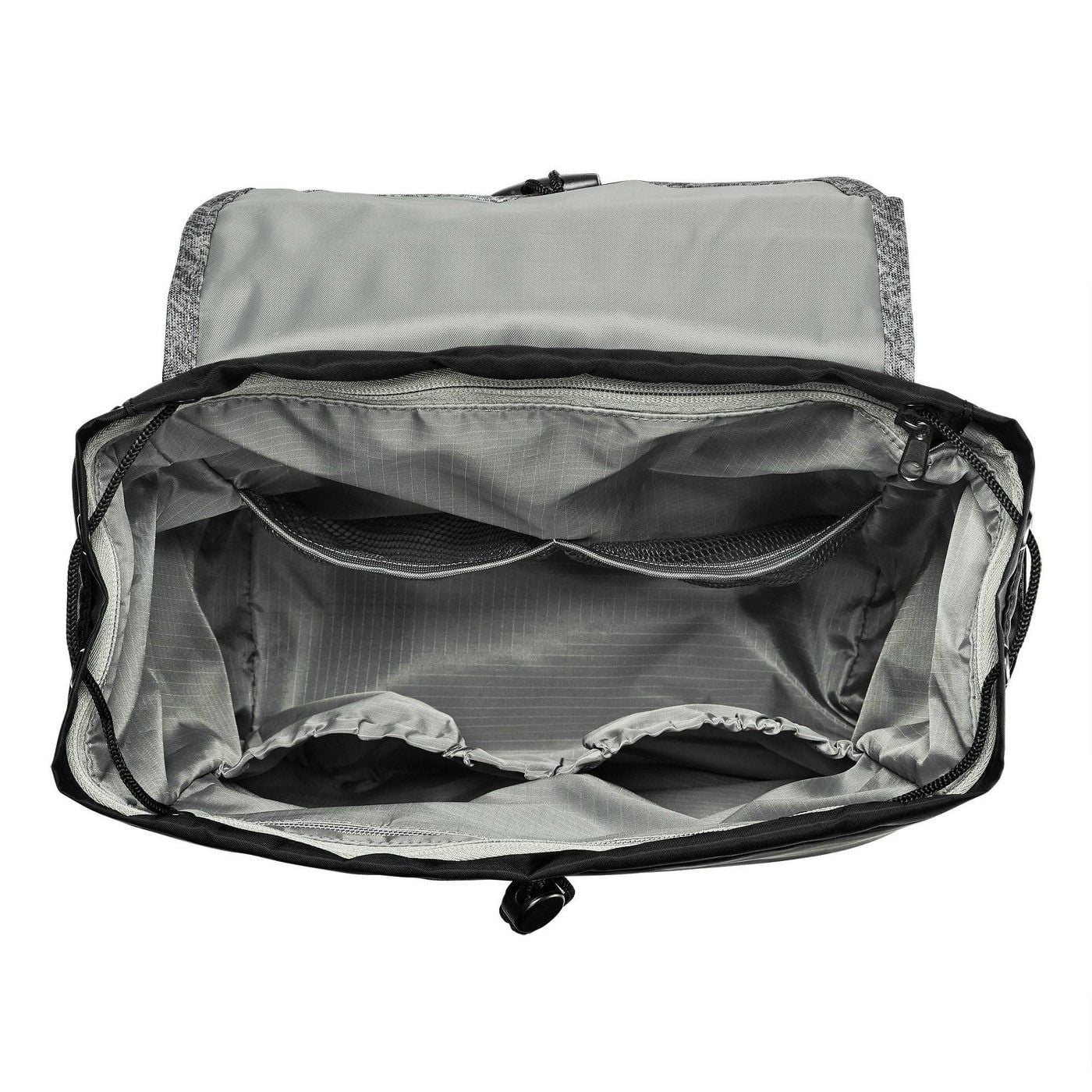 JJ Cole Mezona Cinch Top Backpack Diaper Bag with Secure Zip and 7 pockets, Black Asphalt - Image 5