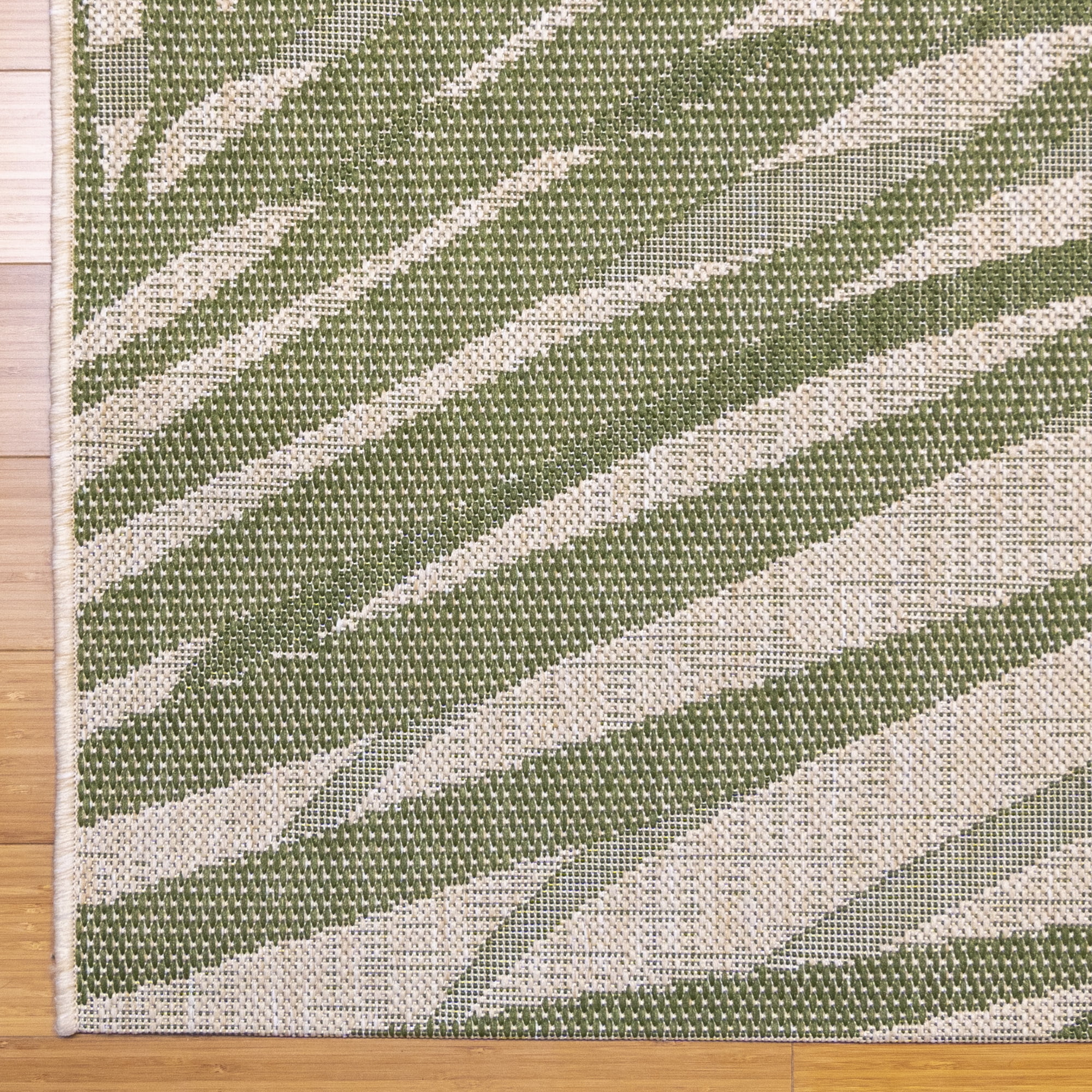 Gertmenian Paseo Paume Coastal Floral Palm and Sand Outdoor Area Rug, 8x10 - Image 2