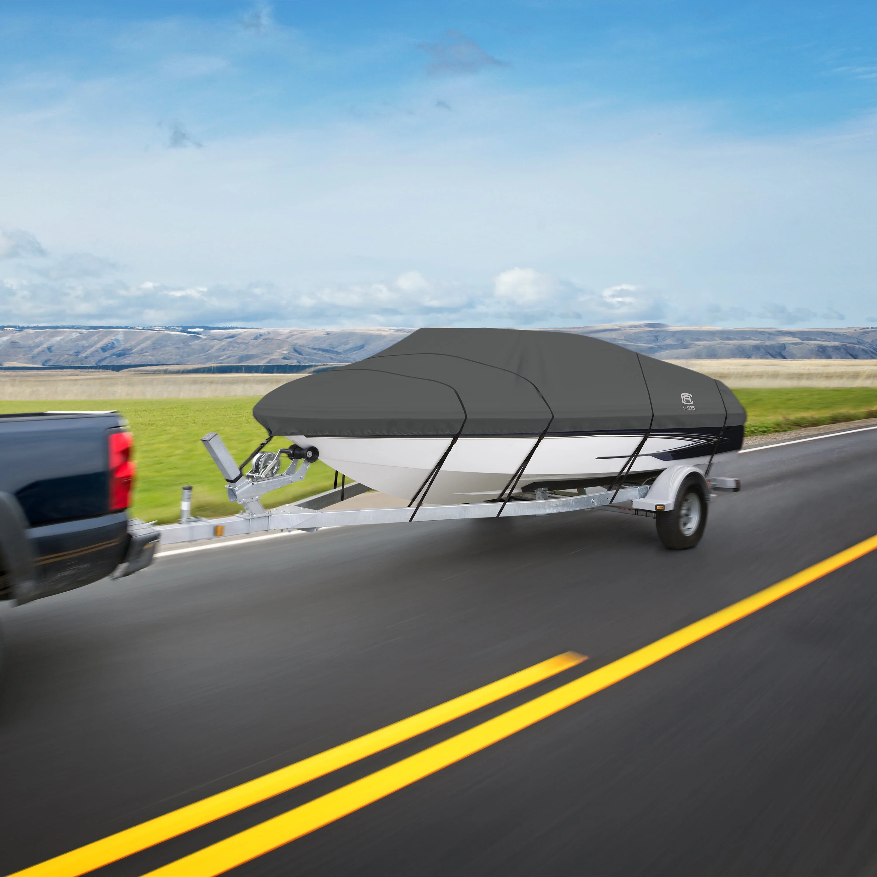 Classic Accessories StormPro Heavy-Duty Center Console Boat Cover, Fits boats 22 - 24 ft long x 116 in wide - Image 5