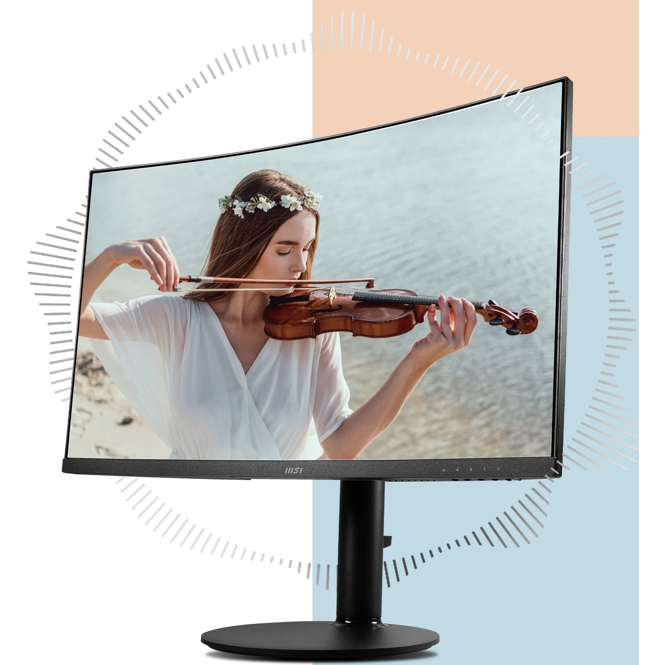 MSI Modern MD271CP 27" Class Full HD Curved Screen LCD Monitor, 16:9, Matte Black - Image 4