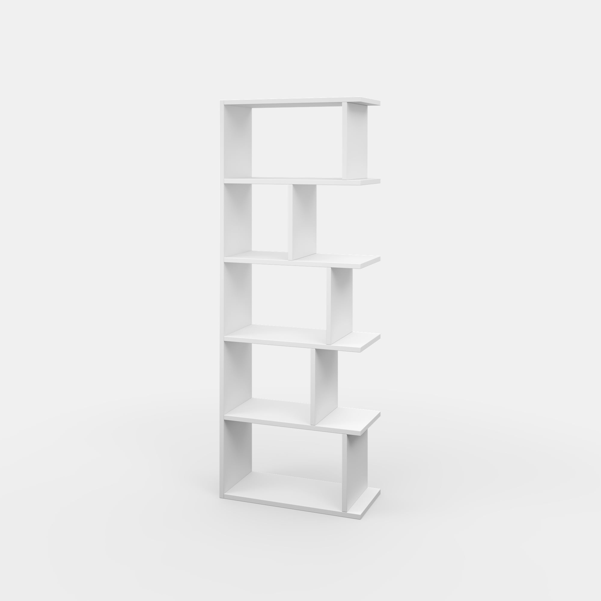 Ada Home Decor Furniture Multiple Tier Open Shelf White Bayside Modern Bookcase - Image 3