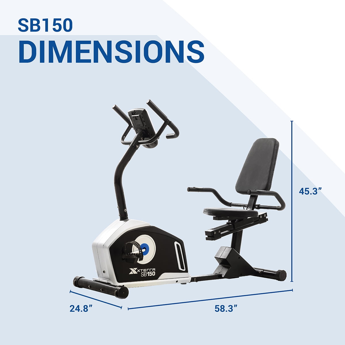 XTERRA Fitness SB150 Recumbent Bike with 24 Magnetic Resistance Levels - Image 9