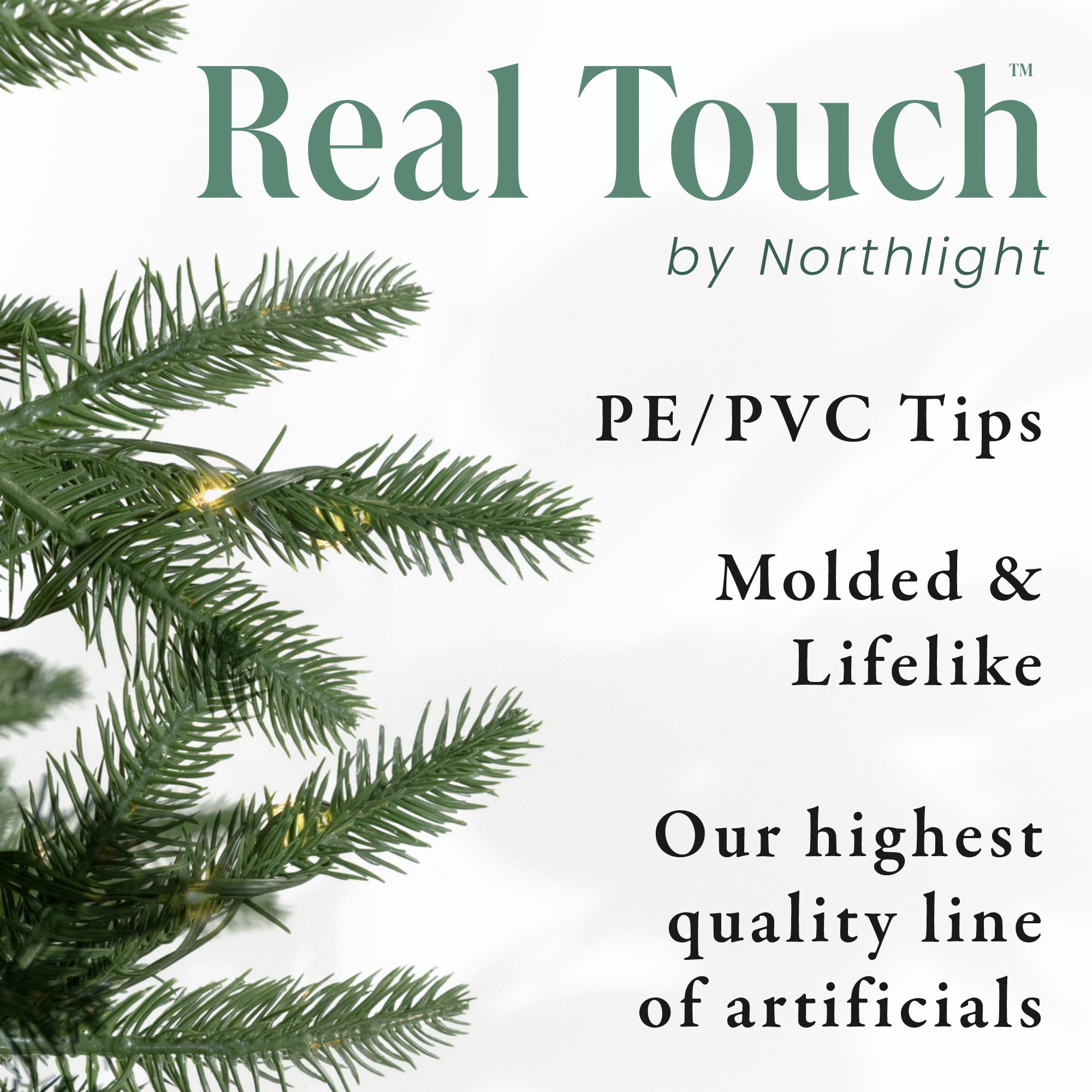 Northlight Real Touch™️ Mixed Eden Pine Artificial Christmas Tree - Unlit - 6' - Image 5