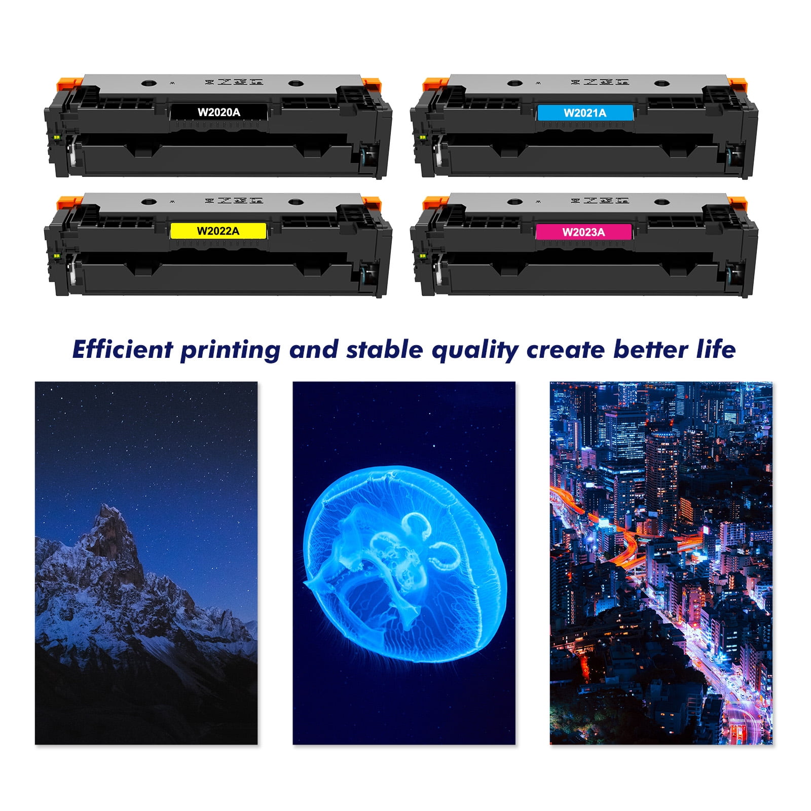 414A Toner Cartridge 4-Pack with Chip Compatible for HP 414A 414X Color LaserJet Pro MFP M479 M479fdw M479fdn M454 M454dn M454dw Enterprise MFP M480f (Black, Cyan, Magenta, Yellow) - Image 6