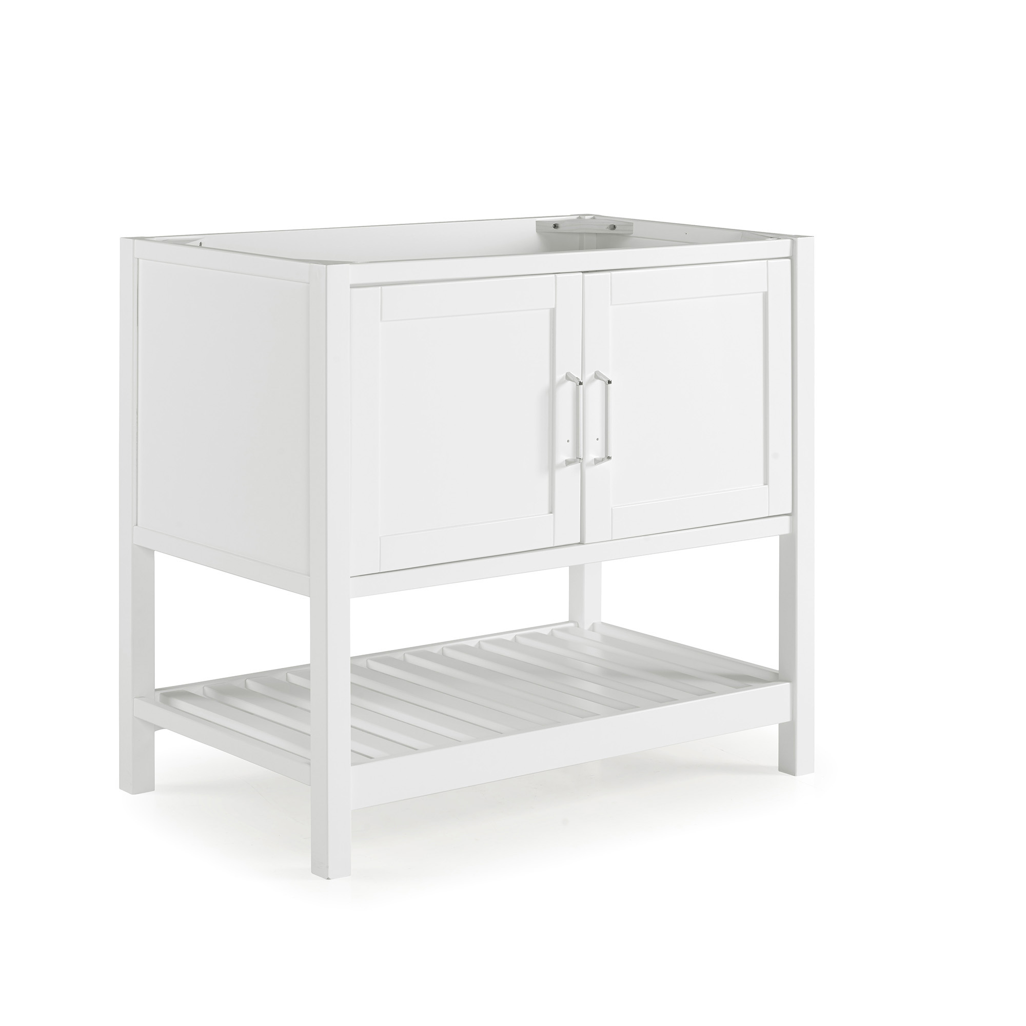 Alaterre Furniture Bennet 36"W White Wood Vanity Cabinet Only - Image 8