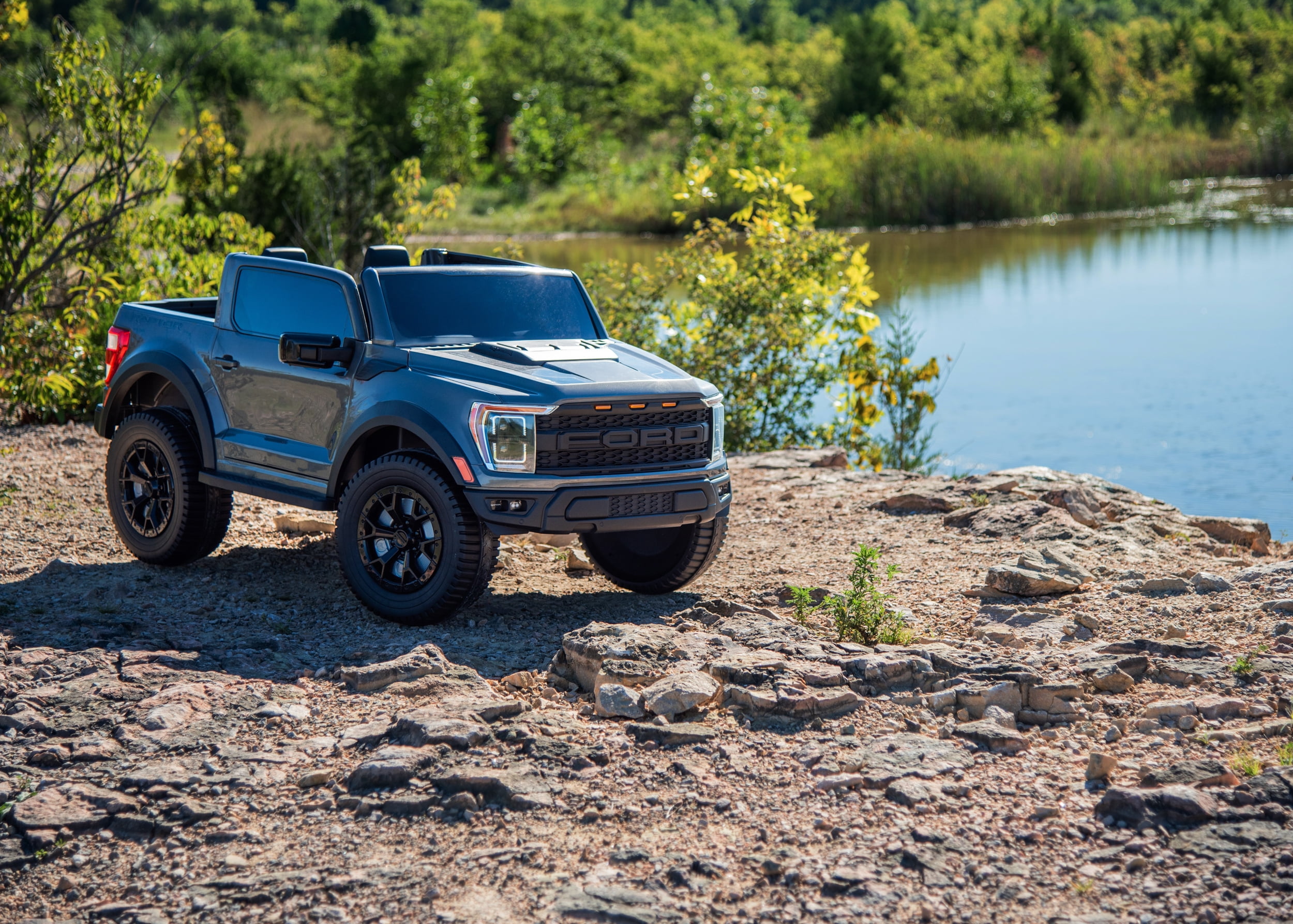 12V Ford F-150 Raptor Battery Ride-on Toy, Carbonized Grey, Kids Ages 3+, by Huffy - Image 24