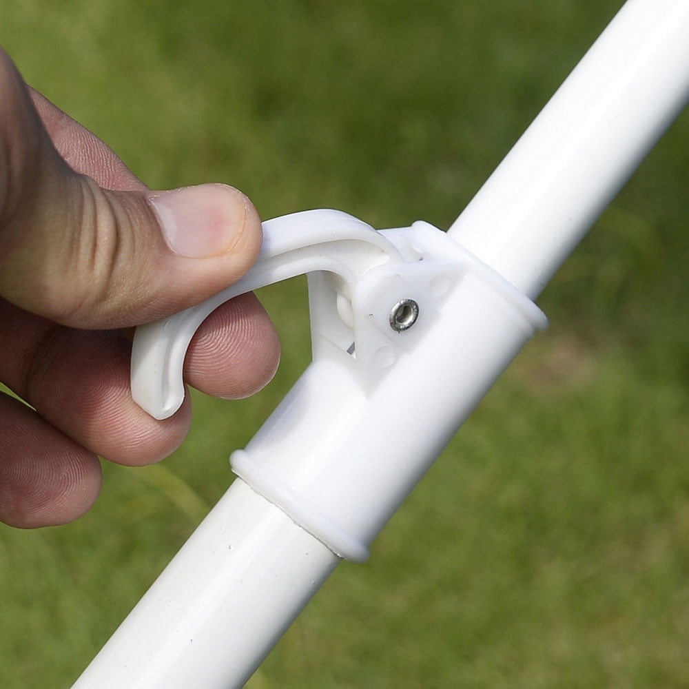 Double Folding Chair, Portable Camping Chair with Removable Umbrella, Table Cooler Bag, Carrying Bag, Fold Up Steel Seat for Patio Beach Lawn Picnic Fishing Picnic Garden, Blue, W10662 - Image 7