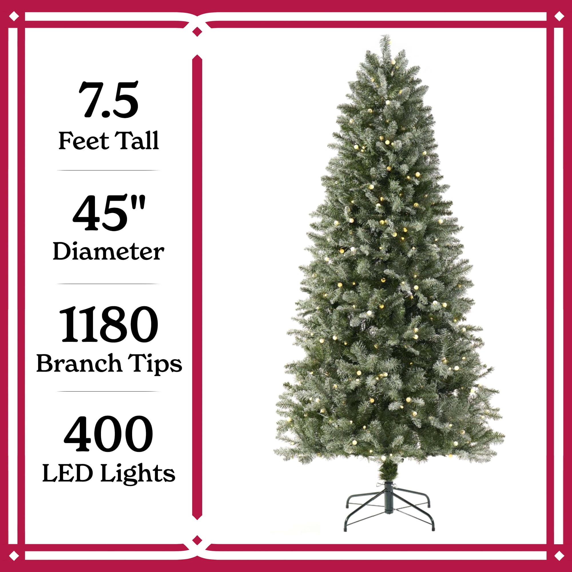 Holiday Time LED 7.5-Foot Pre-Lit Color Changing Bloomington Tree for the Christmas Season - Image 6