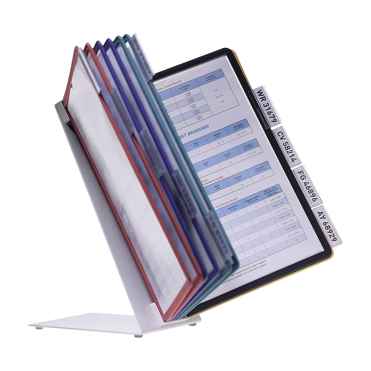 DURABLE Desktop Reference System, 10 Double-Sided Panels, Letter-Size, Assorted Colors, VARIO Design (536000) - Image 7