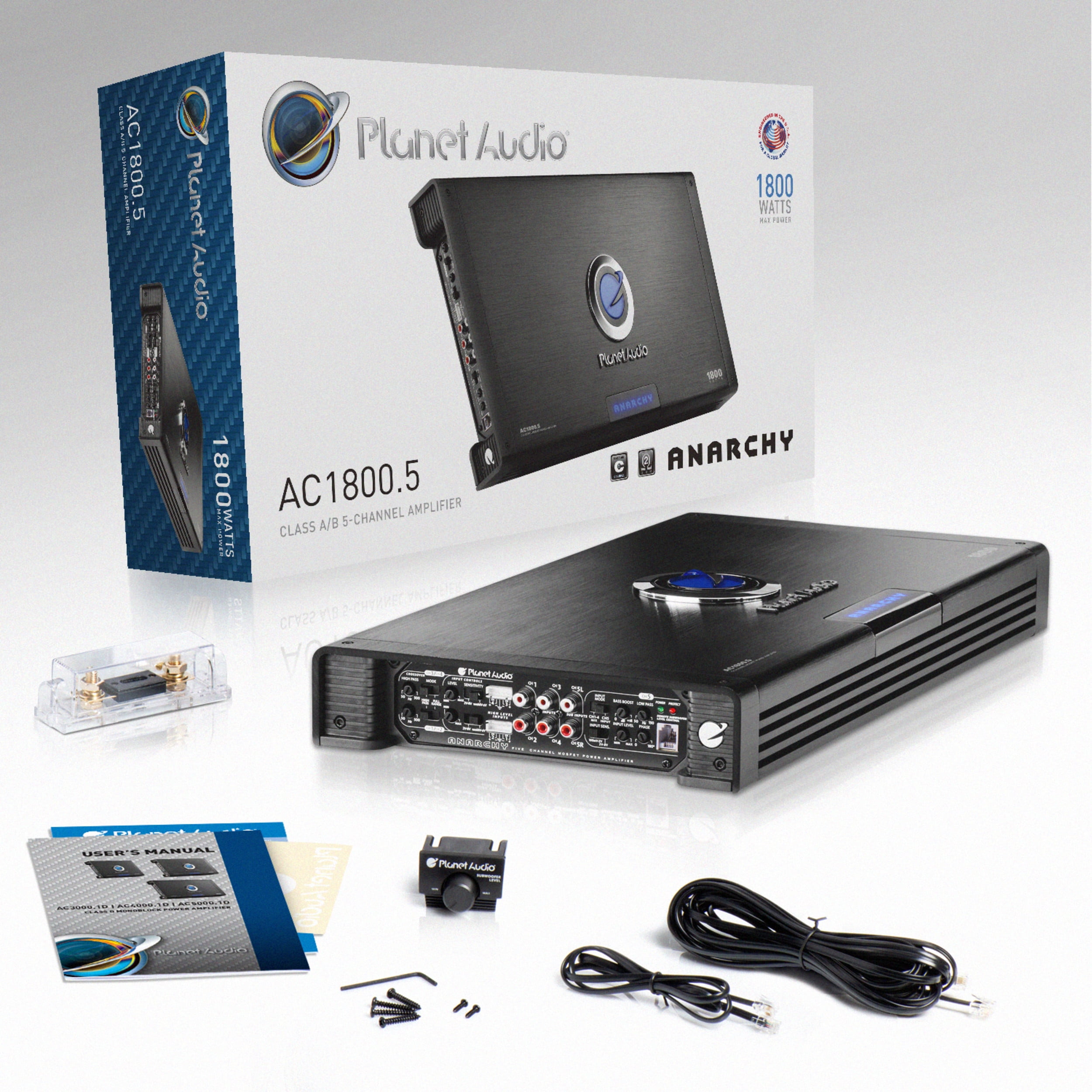 Planet Audio AC1800.5 1800 Watt 5 Channel Car Amplifier, Full Range, Bridgeable - Image 9