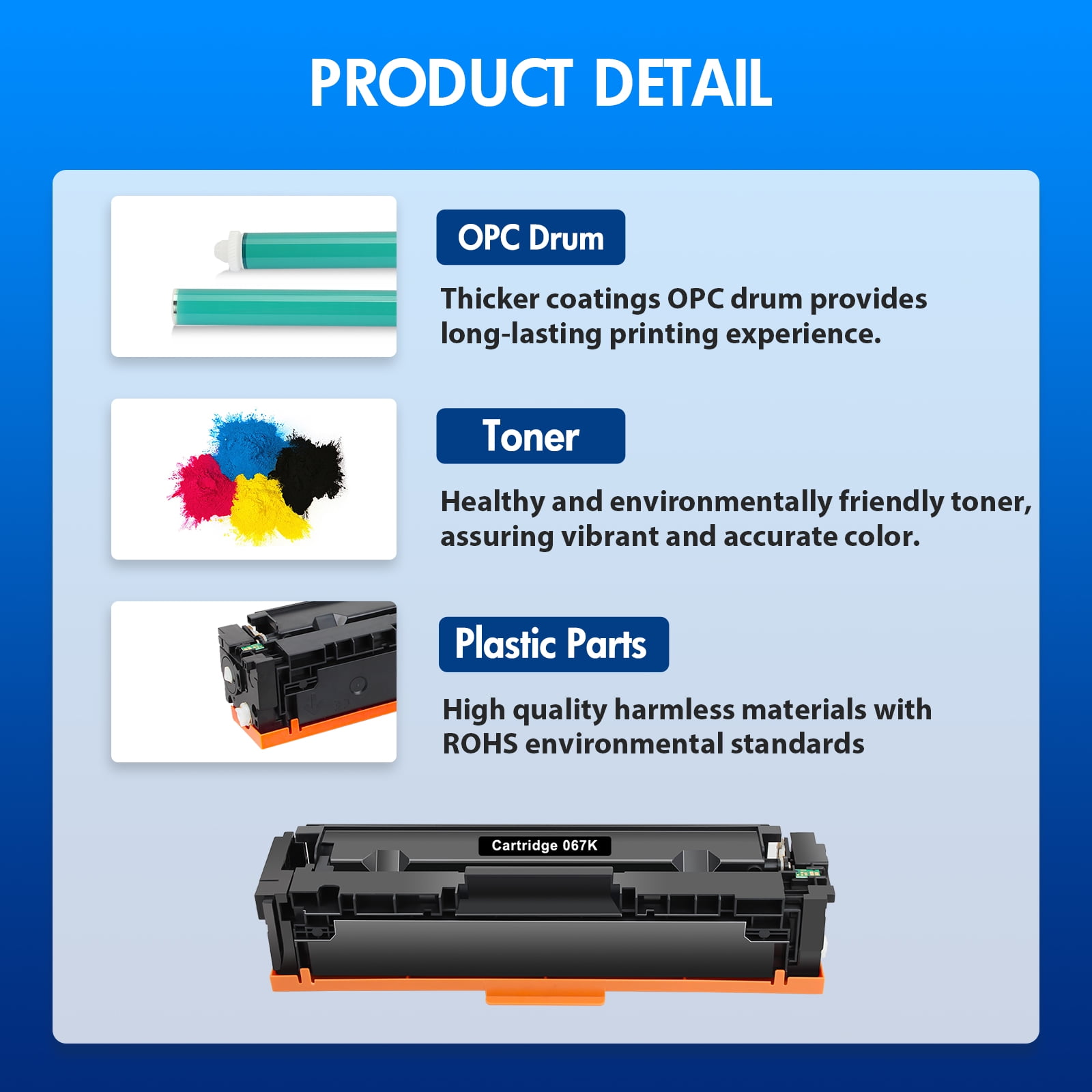 067 067H Toner Cartridge 4-Pack Compatible for Canon 067 067H for Canon imageCLASS MF656Cdw LBP632Cdw MF653Cdw LBP633Cdw MF654Cdw MF650 LBP630 Series Printer High Yield CRG-067 CRG067 Ink - Image 6