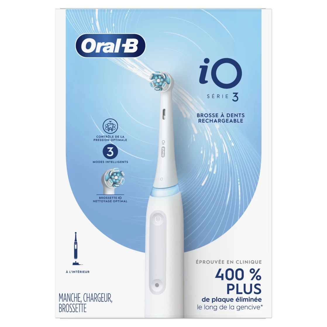Oral-B iO Series 3 Electric Toothbrush with (1) Brush Head, Rechargeable, White - Image 7