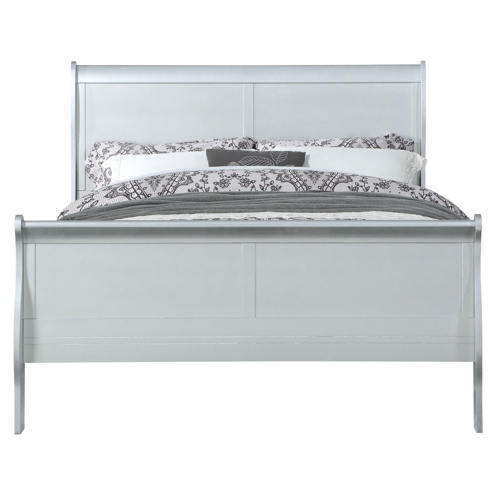 Acme Louis Philippe Bed in Platinum, Multiple Sizes - Image 3