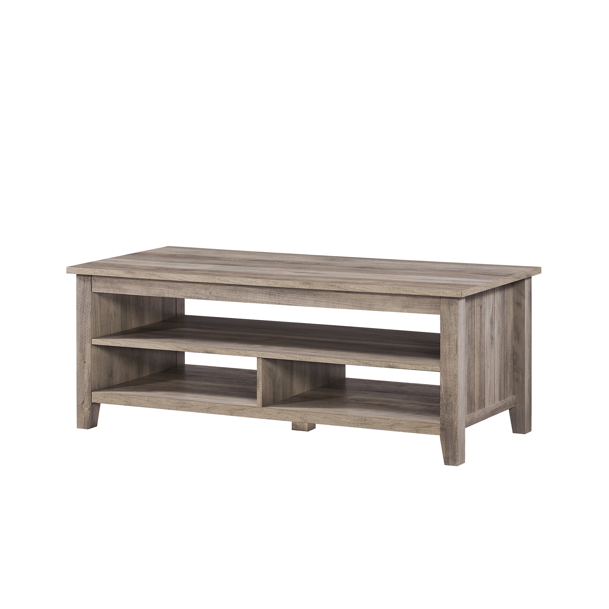Walker Edison Modern Grooved Side Panel Coffee Table, Grey Wash - Image 5