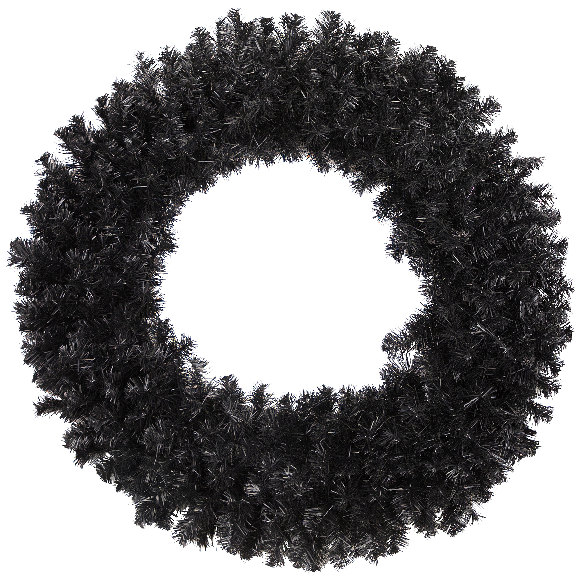 Northlight Colorado Spruce Artificial Halloween Wreath - 36" - Black - Unlit - Image 3
