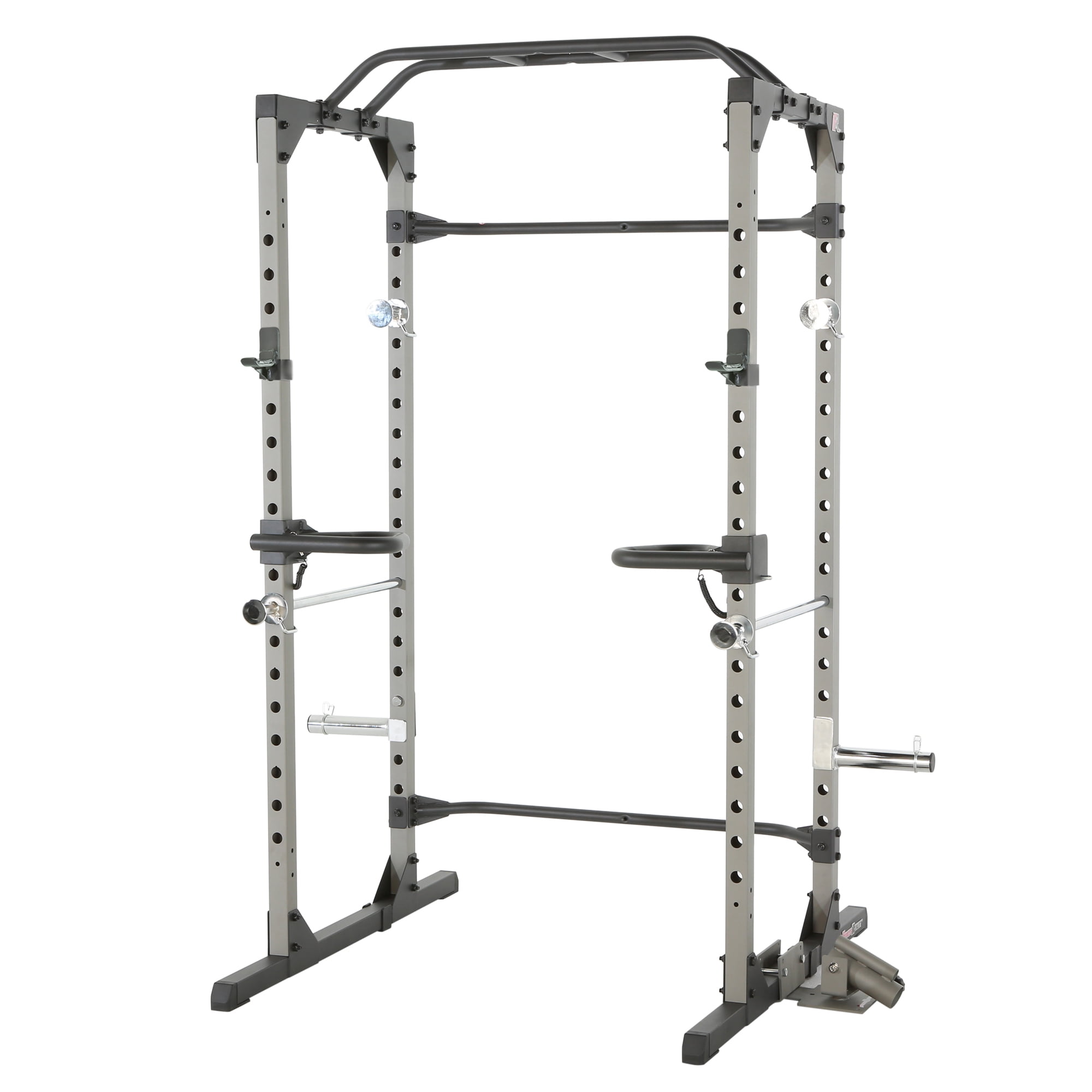 FITNESS REALITY Attachment Set for 2x2 Steel Tubing Power Cages, Includes Landmine, Olympic Plate Holder, 2 J-Hooks, and 2 Dip Bars - Image 4