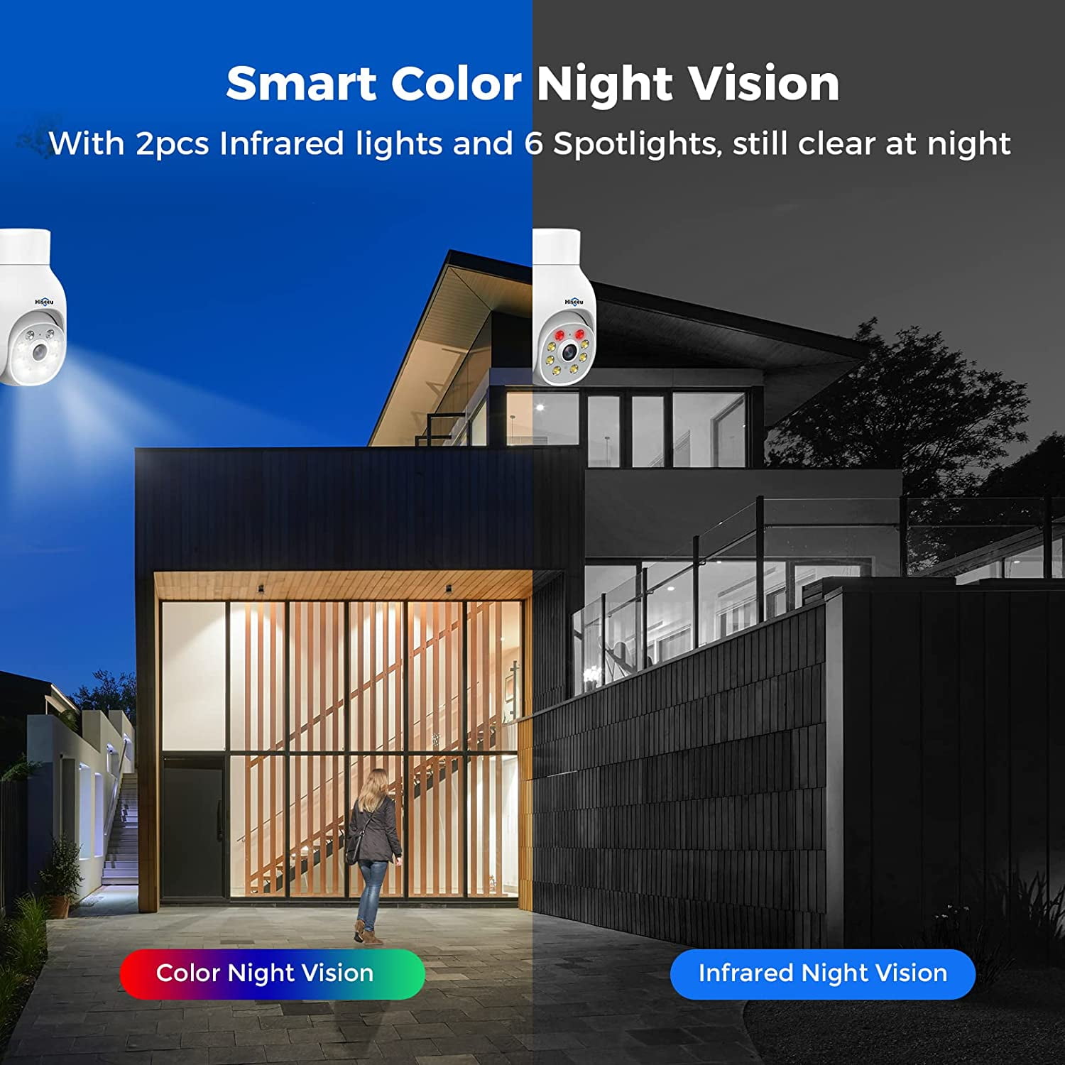 Hiseeu WiFi PTZ Security Camera System,5MP,Expandable 10CH NVR,1TB Hard Drive,12V DC Power Cords,IP66 Waterproof, Motion Alert, Plug&Play,24/7 Motion Record, Auto Track - Image 3