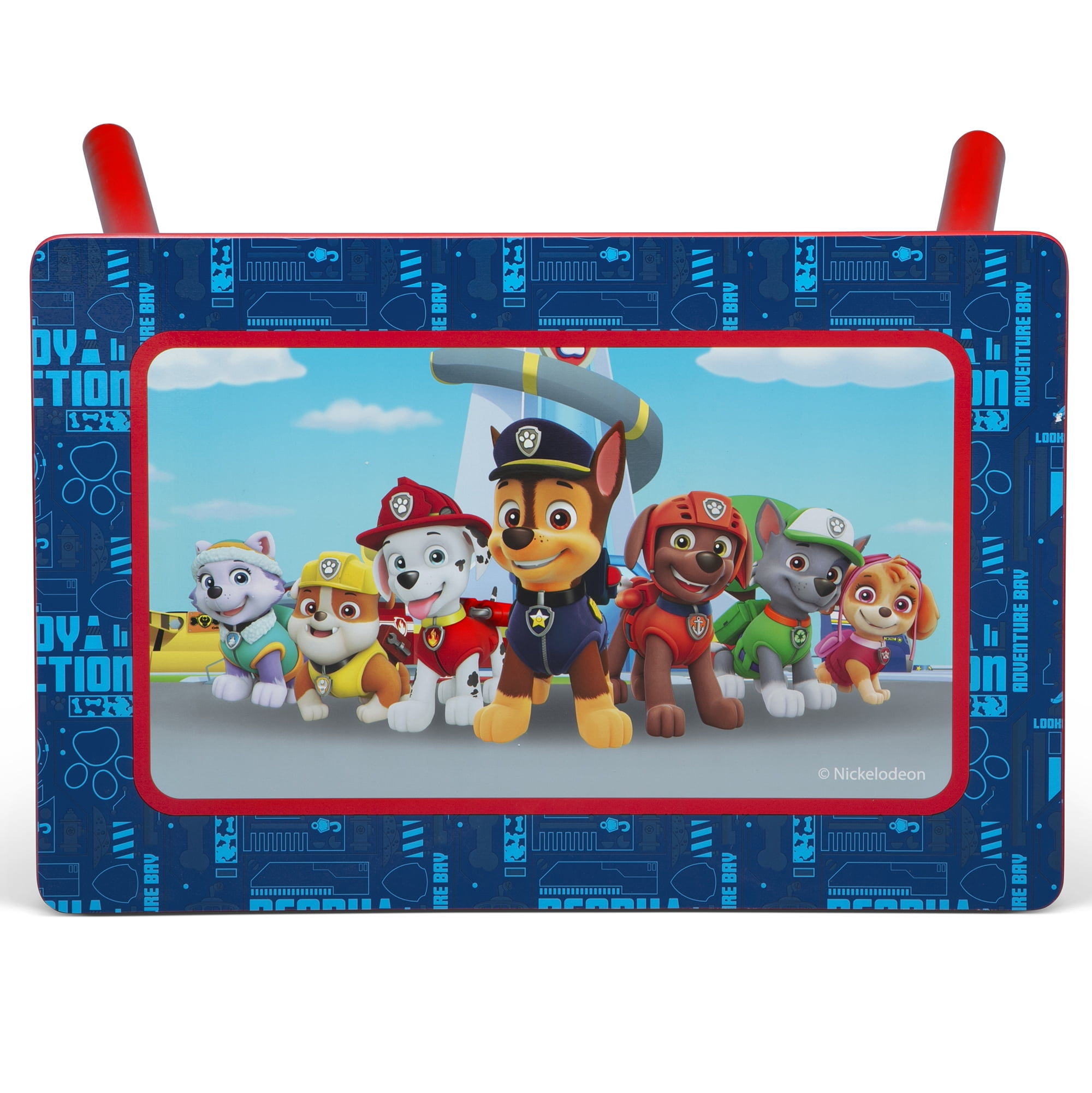 Paw Patrol 4-Piece Toddler Playroom Set – Includes Table, 2 Chairs & Toy Bin, Blue - Image 9