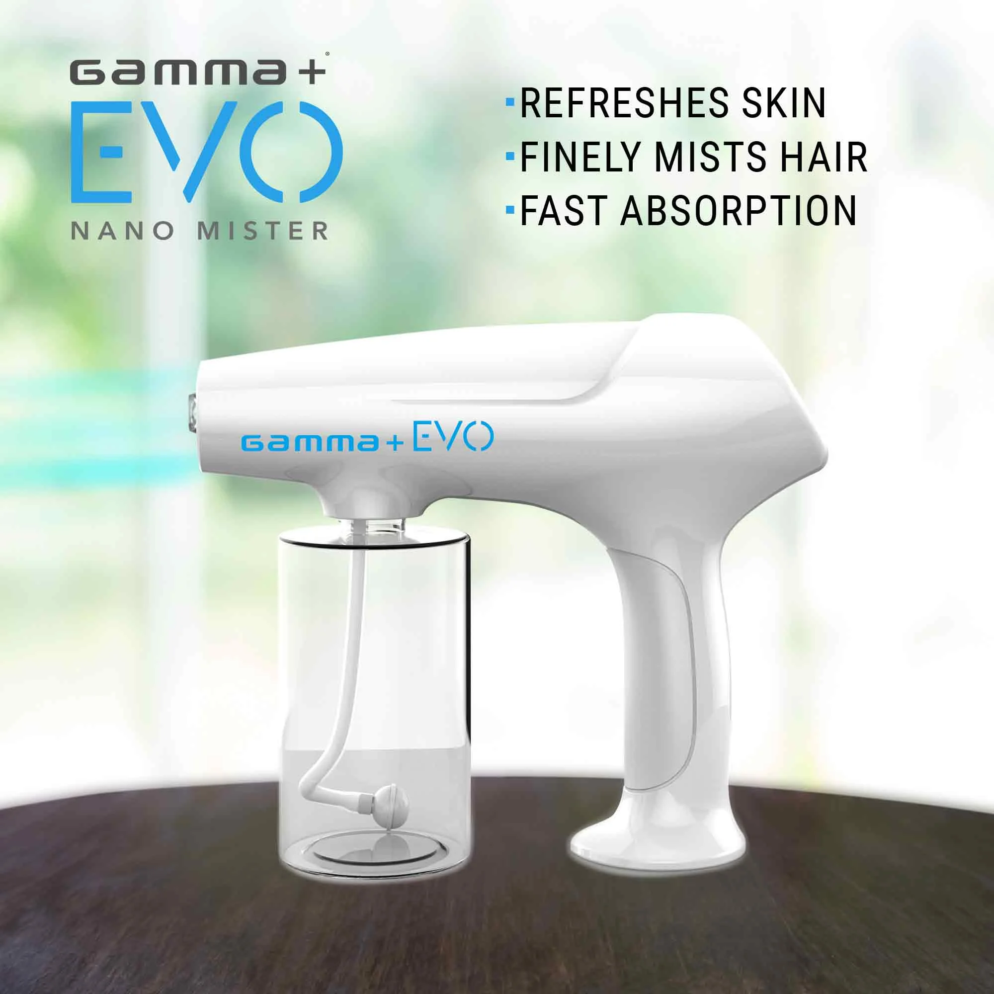 GAMMA+ EVO Nano Mister Portable Refresh Mist Hair Skin Surface Barber Sprayer, White - Image 4