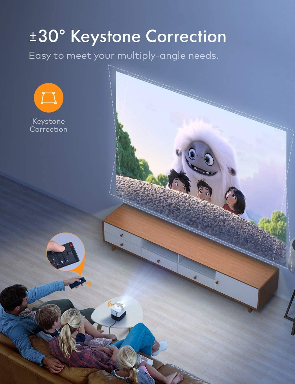 APEMAN LC450 Mini Portable Projector ,LCD Home Theater Support 1080P,120 inch Screen, 50000Hrs - Image 4