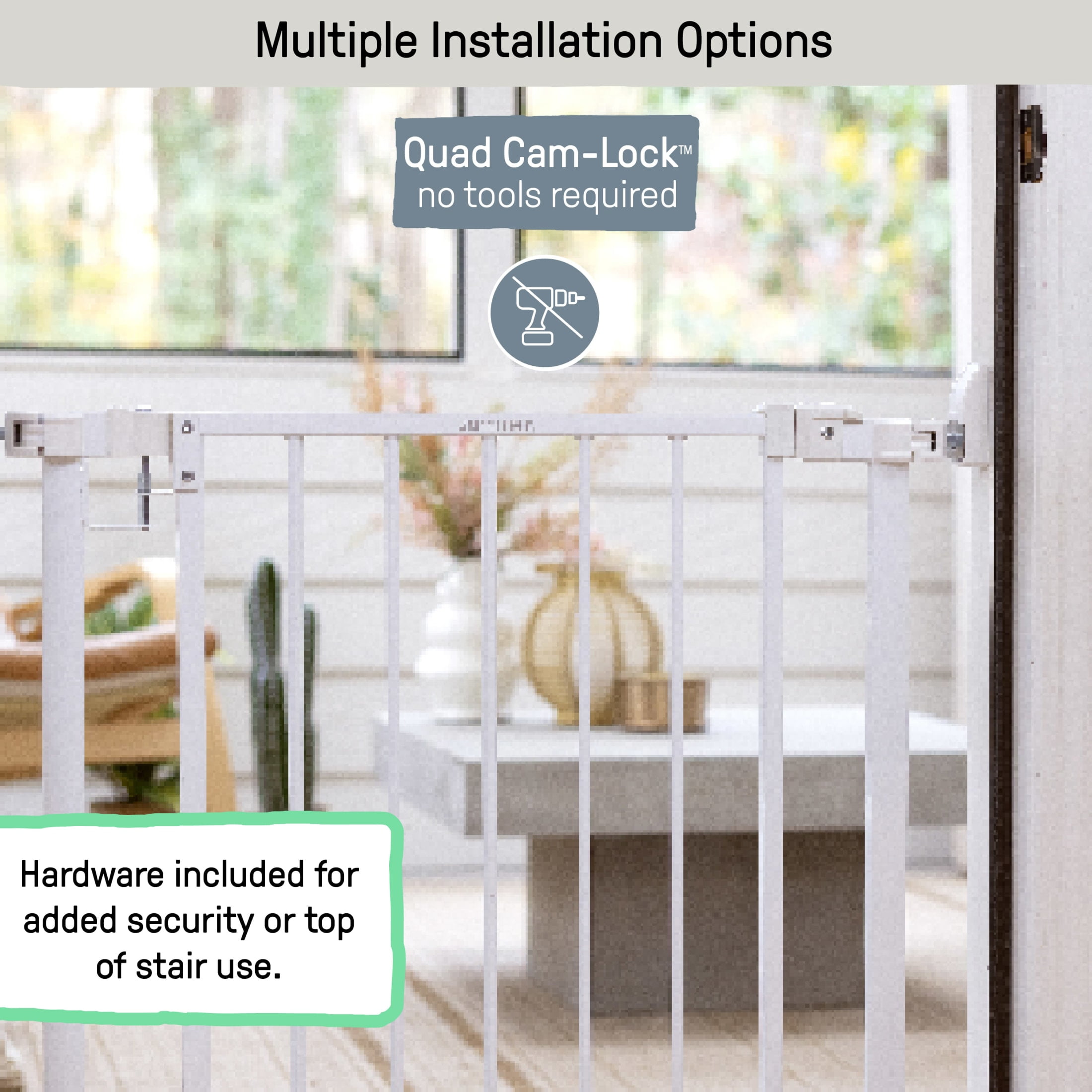 Ingenuity The Doorway 37W Series Pet and Baby Gate with Quad-Cam Lock, Openings from 30-37 inches Wide, Ages 6-24 Months, - White - Image 8