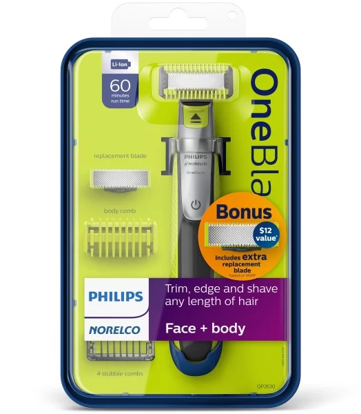 Philips Norelco OneBlade Face + Body Bonus Pack with Free Blade, QP2630/72 - Image 4