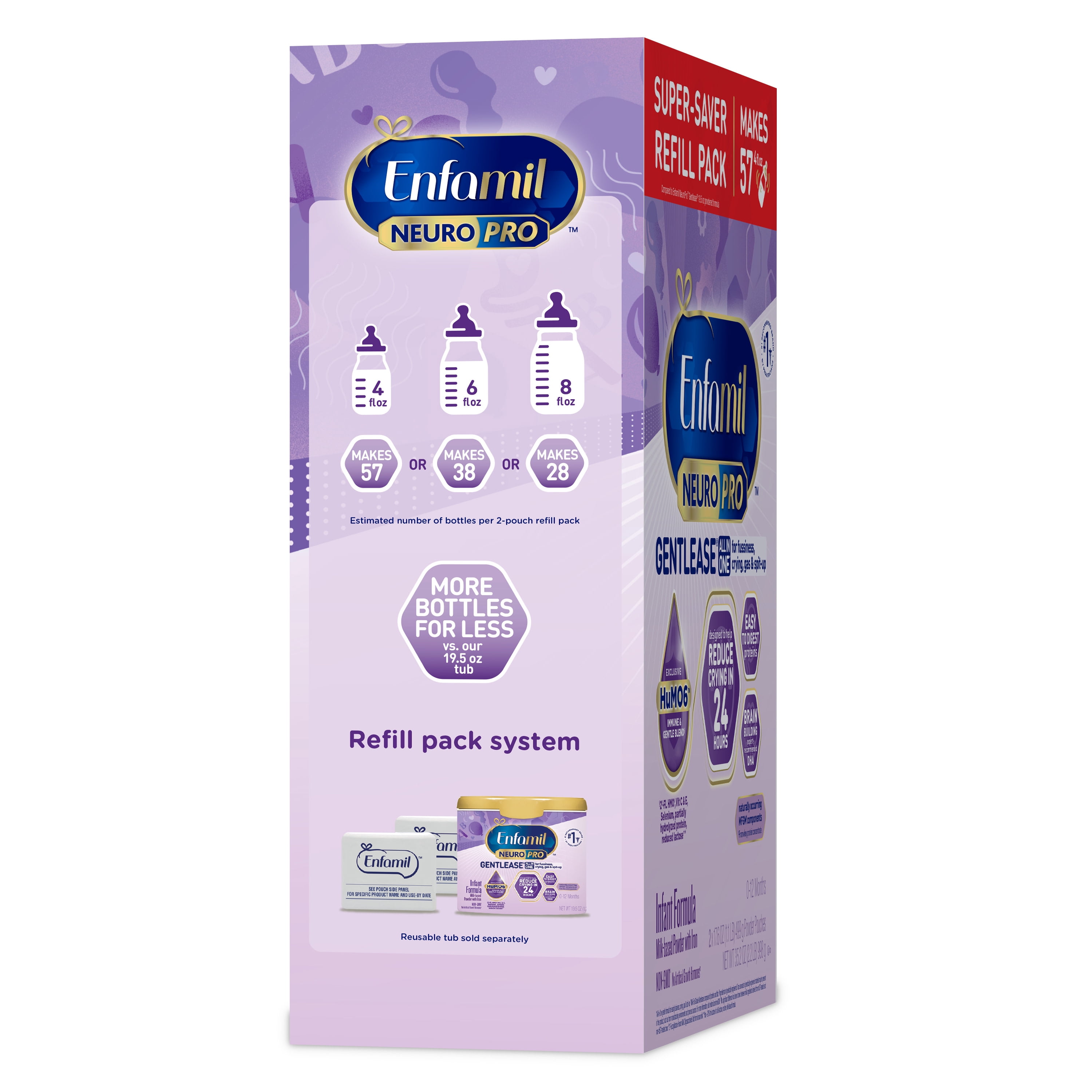 Enfamil NeuroPro Gentlease Baby Formula for Easing Fussiness, Gas, Spit-up in 24 Hrs, 30.4 Oz, 4 Boxes - Image 4