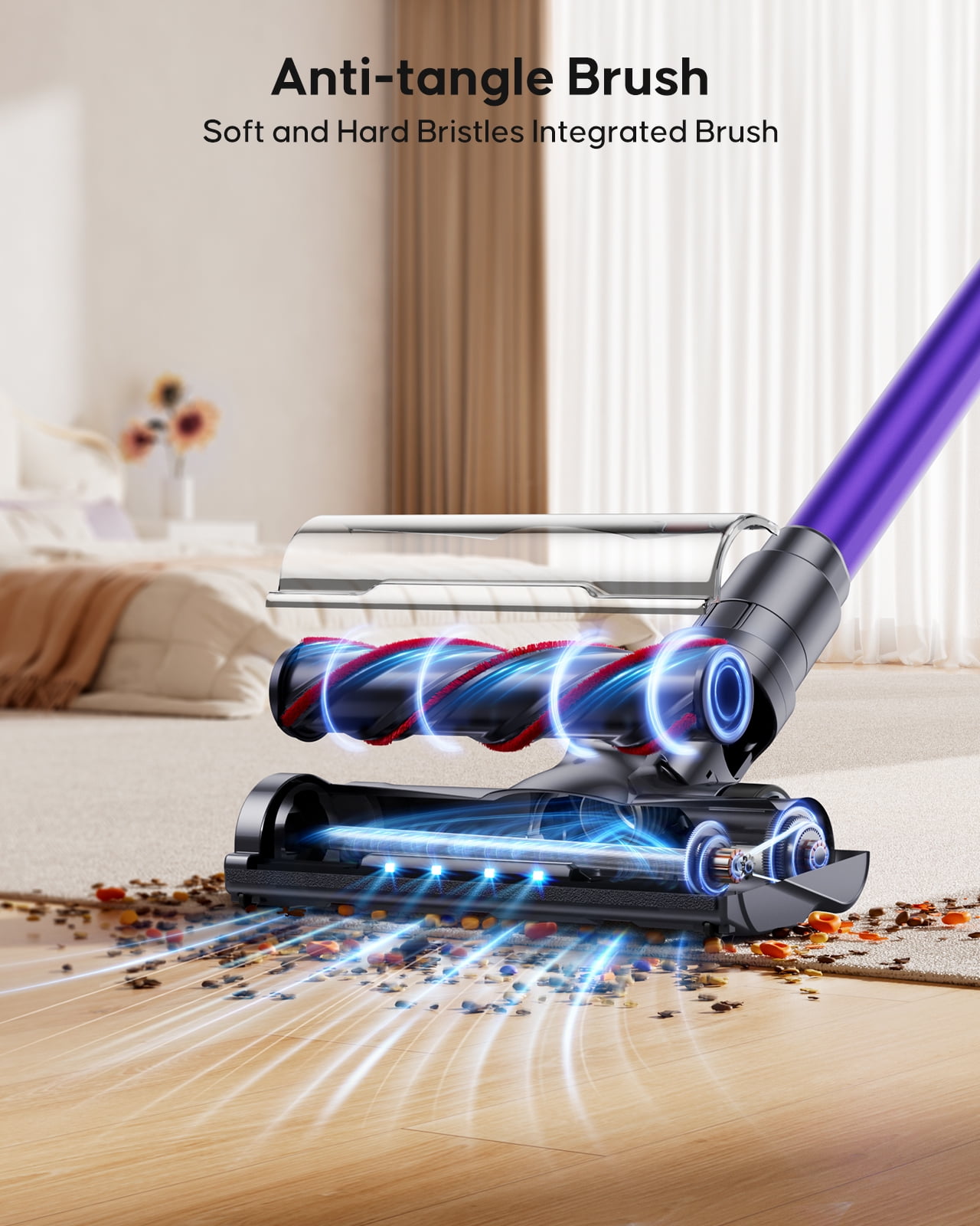 WLUPEL 450W High-Power Motor 38KPA Lightweight Powerful Cordless Vacuum with 1.5L Cup for All Floor - Image 7