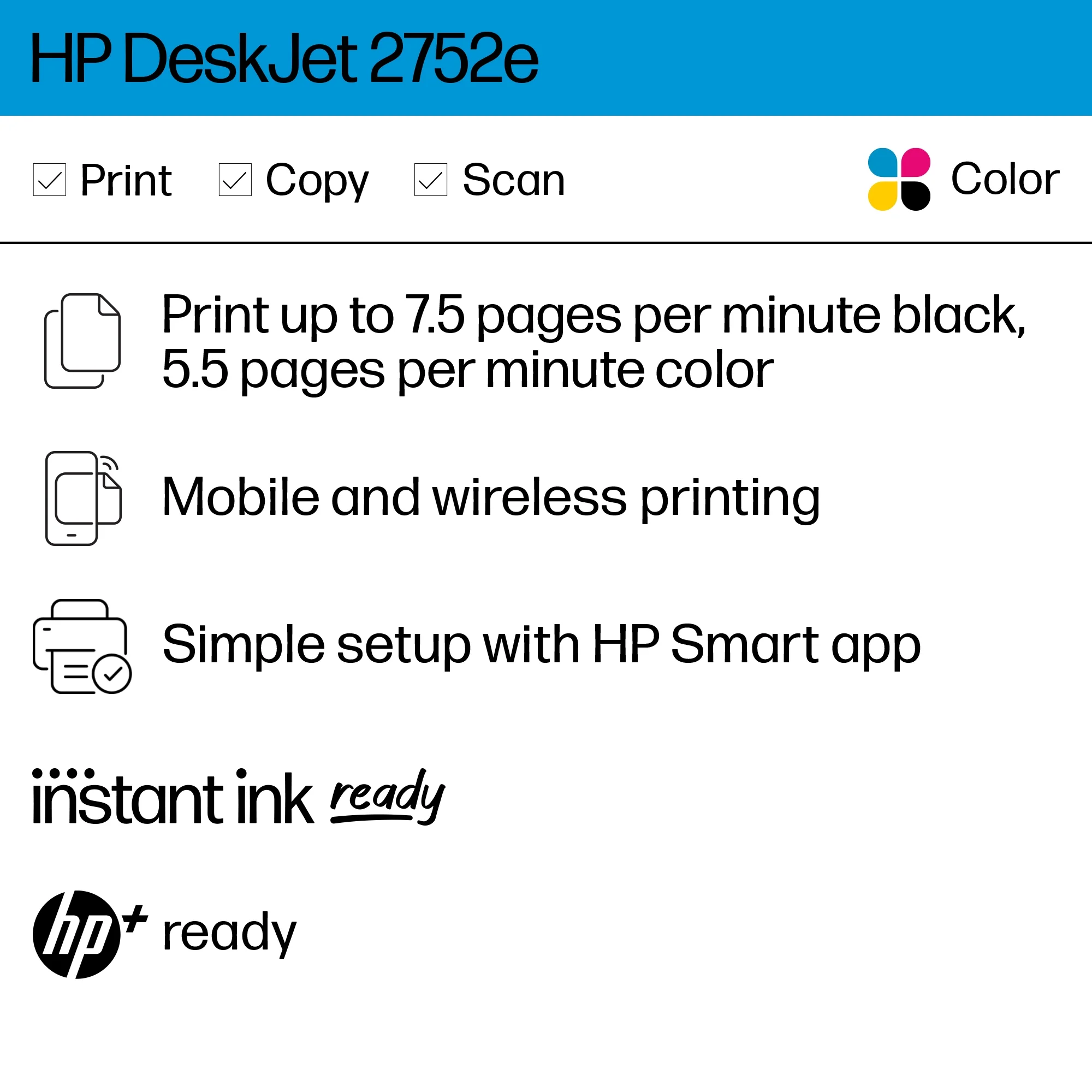 HP DeskJet 2752e All-in-One Wireless Color Inkjet Printer with 3 Months Free Ink Included with HP+ - Image 10
