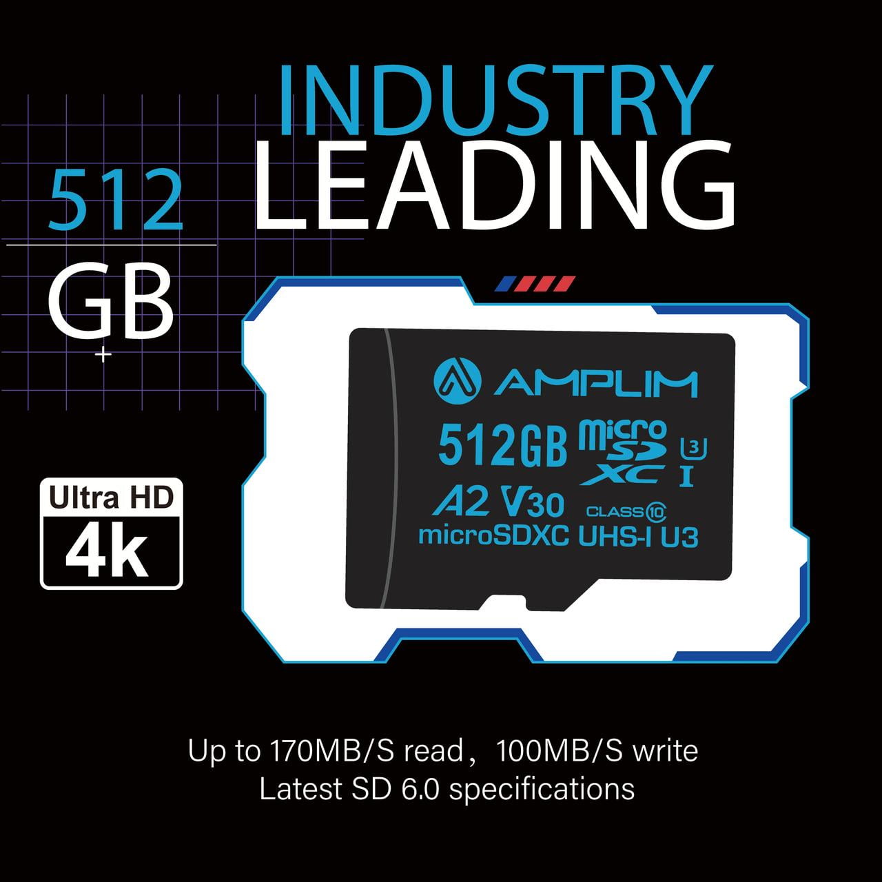 Amplim 512GB Micro SD Card - UHS-I Class 10, A2, U3 High-Speed Memory Card for Android Phone, Camera and 4K Video Recording - Image 5