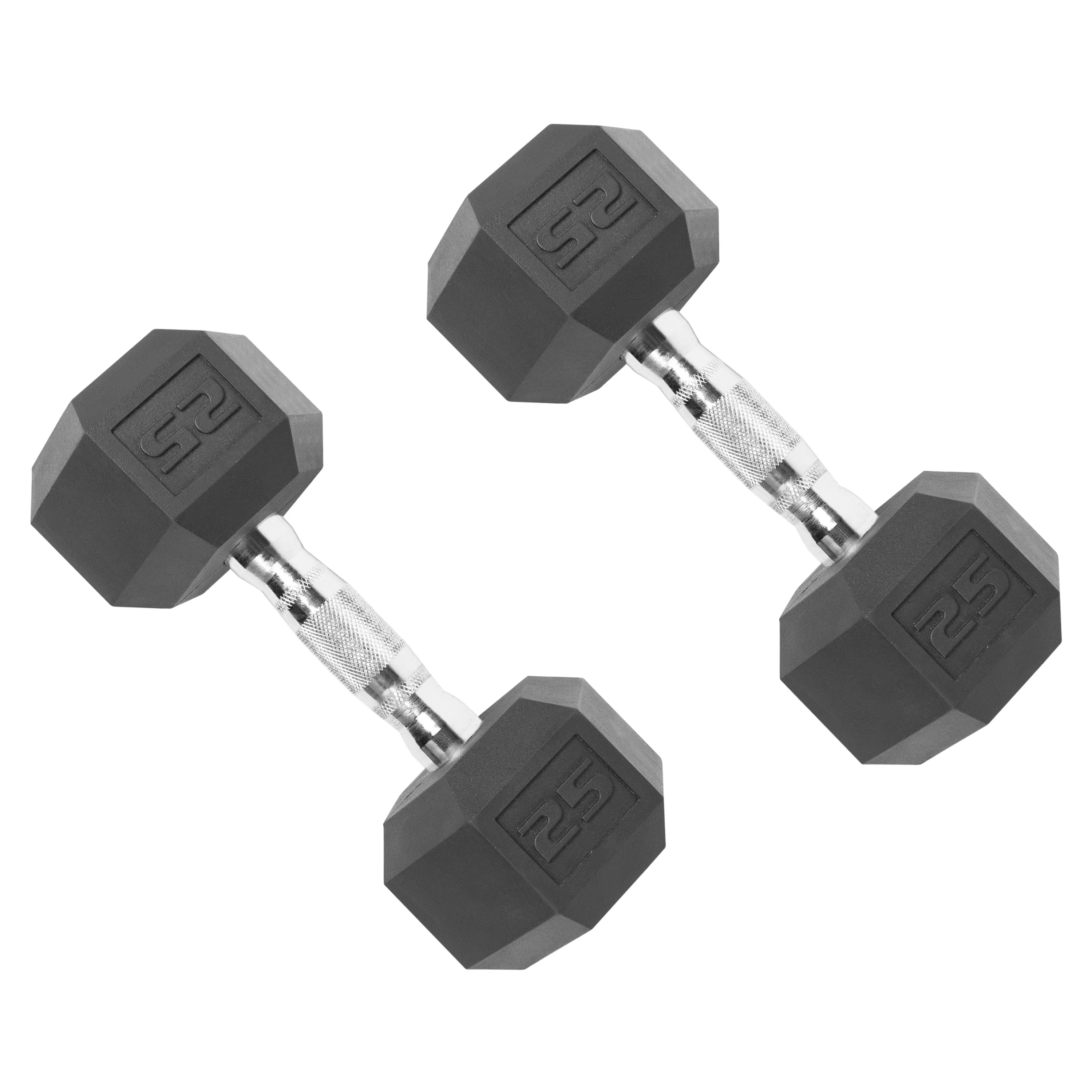 CAP 150 lb Coated Rubber Hex Dumbbell Weight Set with A-Frame Rack, Black - Image 3