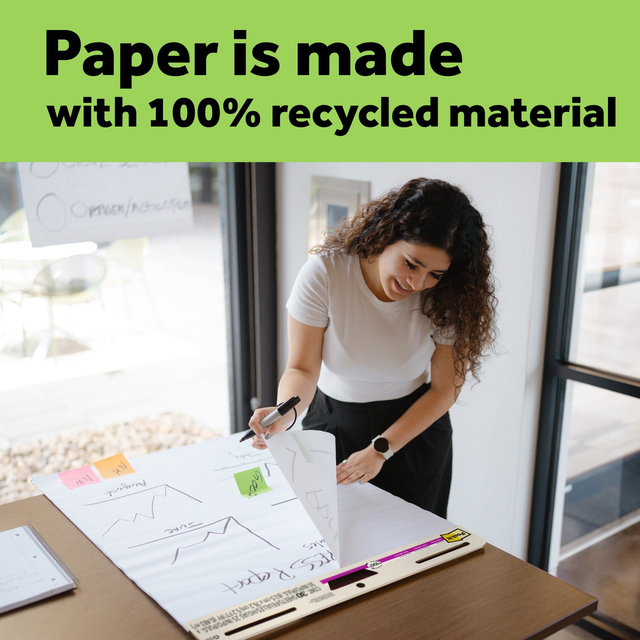 Post-it Self-Stick Easel Pads, White, 25 in. x 30 in., 2 Pads - Image 9