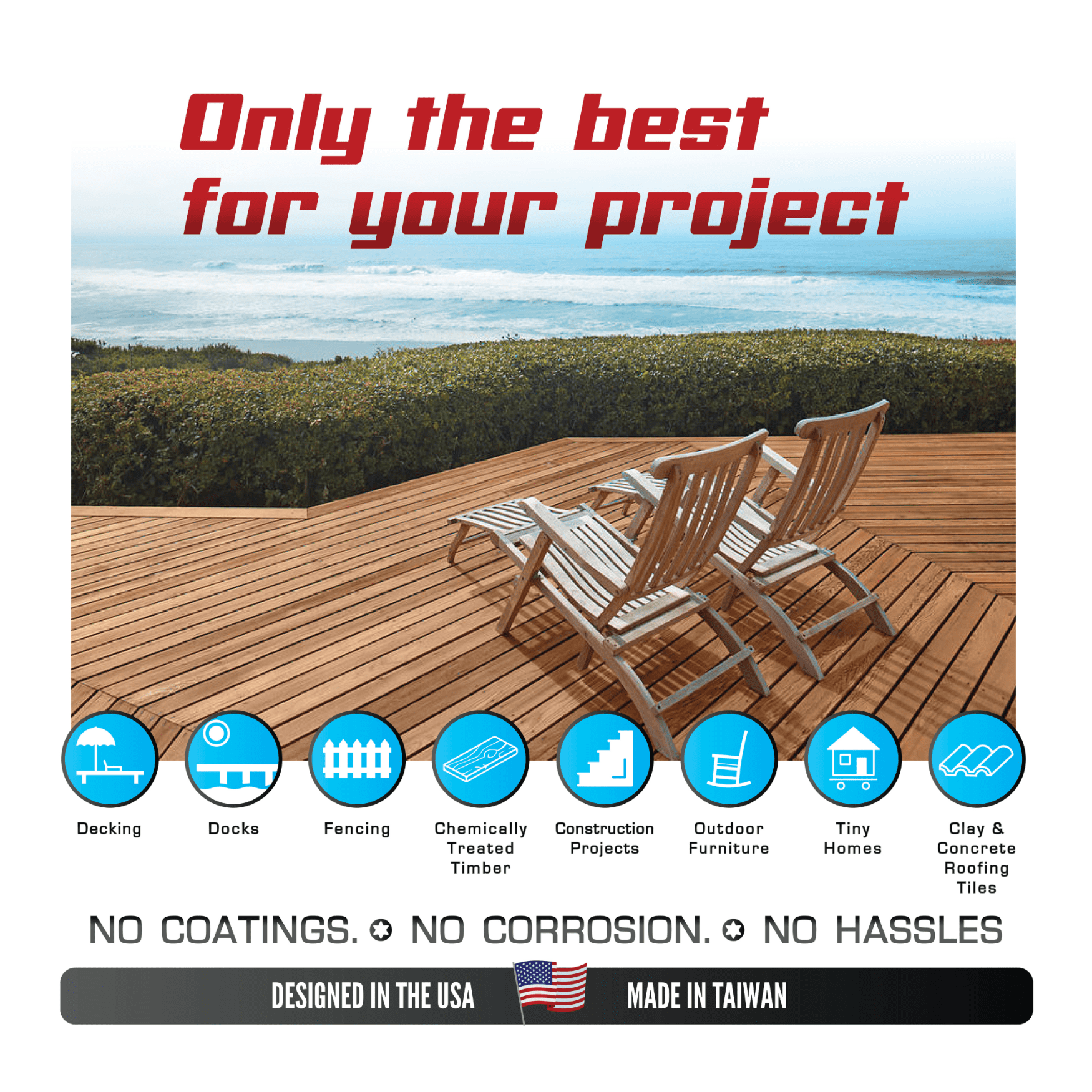 #10 x 3 Inch 316 Marine Grade Stainless Steel Wood Screws 350 Pack T25 Star Drive Type 17 Point for Docks, Decks, Jetties, Fences or Any Coastal Marine Construction by Eagle Claw Fasteners - Image 4