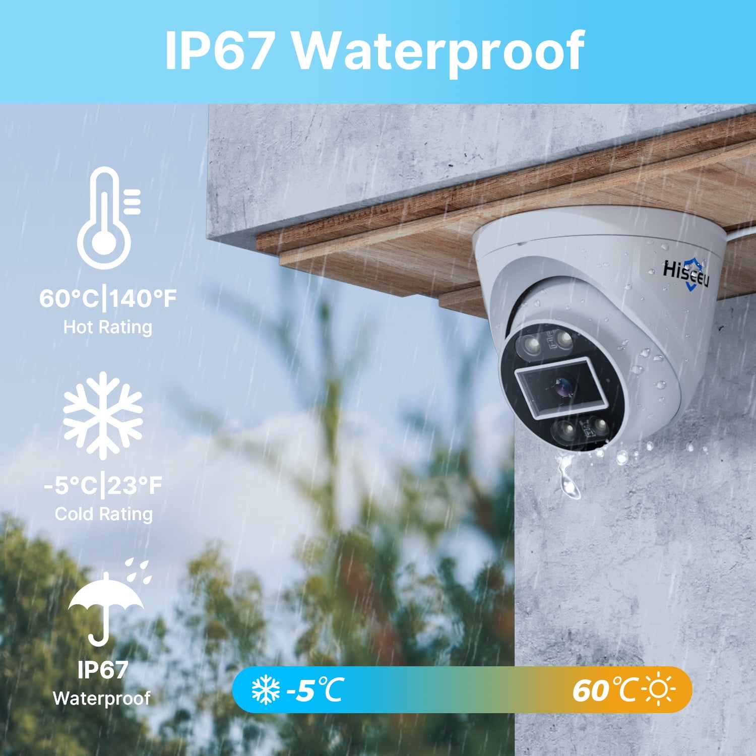 Hiseeu Poe Security Camera System, 5MP CCTV Camera Security System 4pcs IP Home Security Cameras Outdoor, 2-Way Audio, w/3TB HDD for 24-7 Recording Home Kits - Image 10