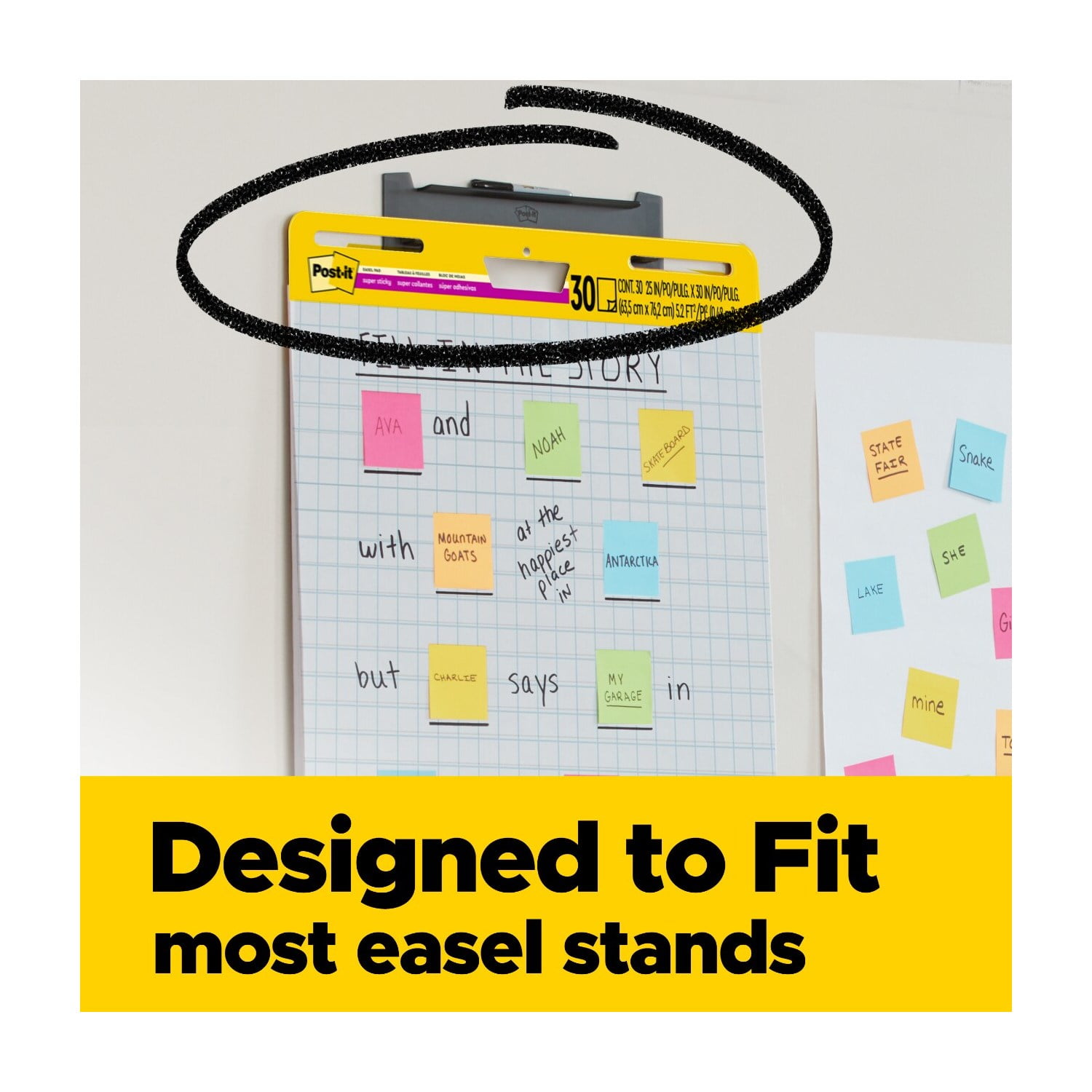 Post-it Super Sticky Easel Pad, White with Grid, 25 in. x 30 in. Sheets, 4 Pads - Image 12