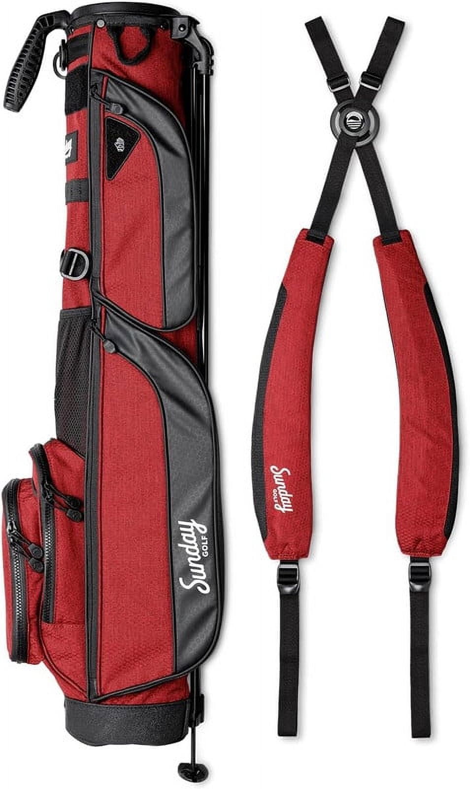 Sunday Golf Loma XL Bag - Lightweight Golf Bag with Strap and Stand – Easy to Carry Pitch n Putt Golf Bag – Golf Stand Bag for The Driving Range, Par 3 and Executive Courses, 3.4 pounds (Ron Burgundy) - Image 4