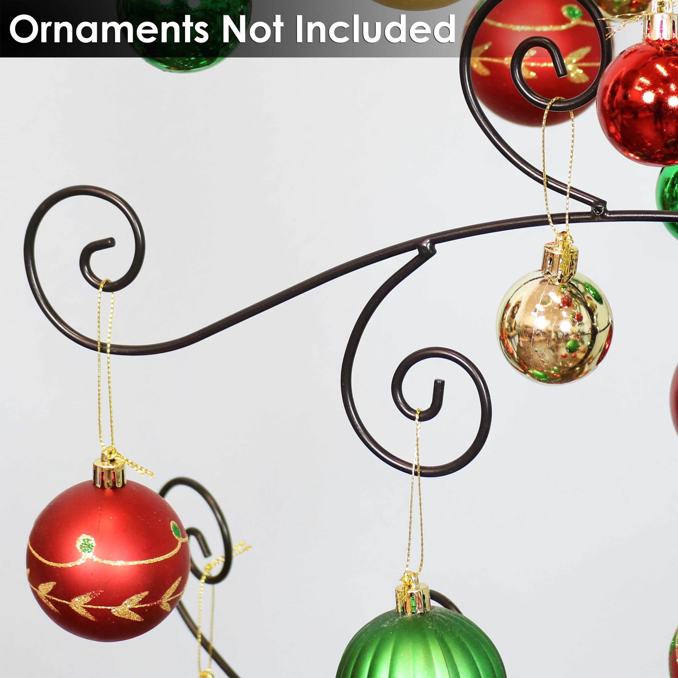 Sunnydaze Noelle Christmas Tree Ornament Display with Hooks 5 ft, Black - Image 11