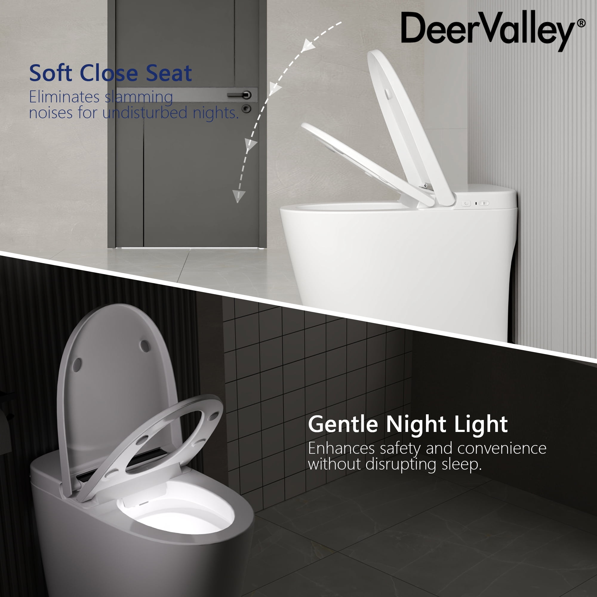 1-Piece 1.28 GPF Single Flush Elongated Toilet in White with Electric Heated Seat, Auto Flush, Night Light - Image 14
