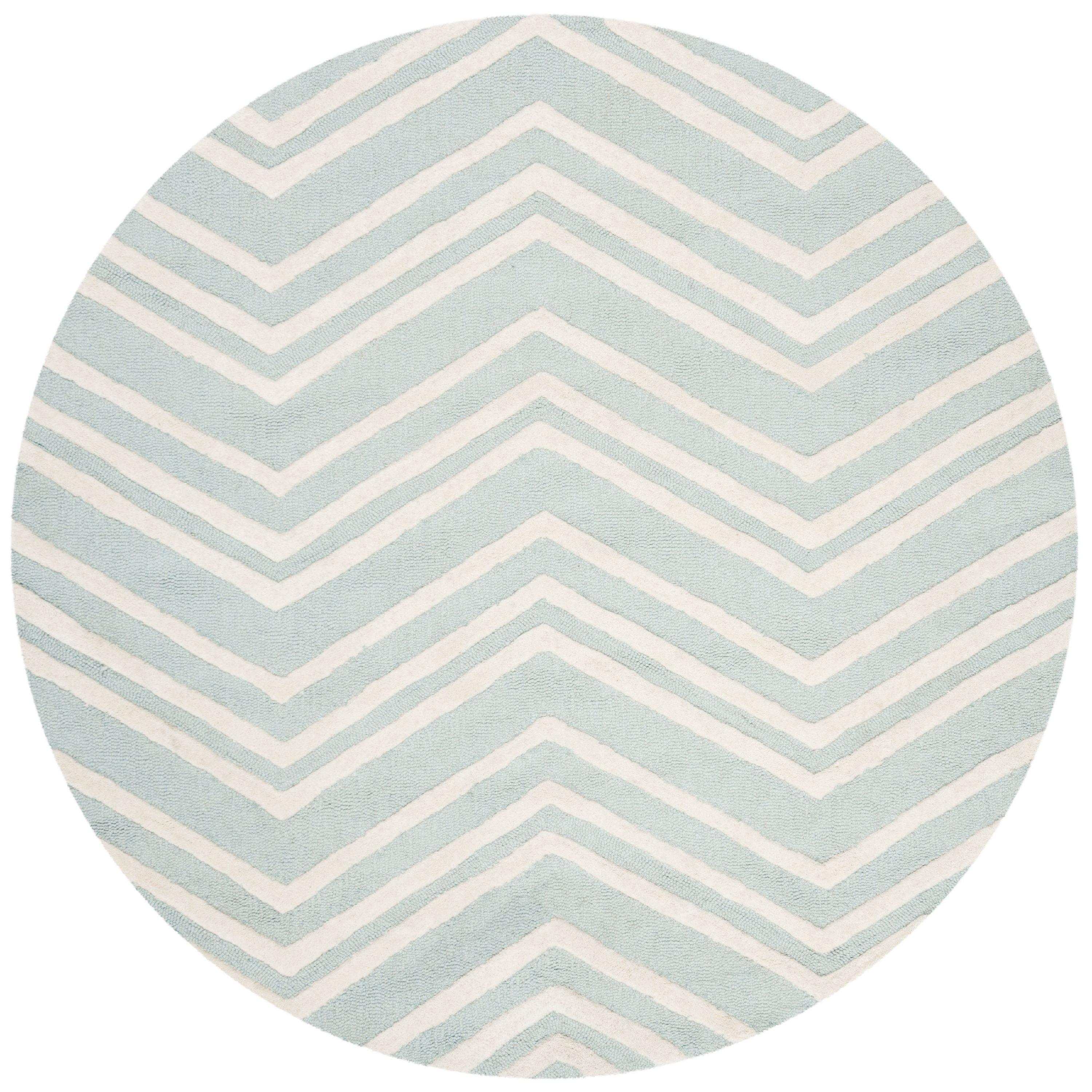 Safavieh Handmade Kids Erza Wool Rug Green,Ivory 5' x 5' 5' x 8',5' Round Indoor,Handmade Living Room,Kids Room,Bedroom Round - Image 2