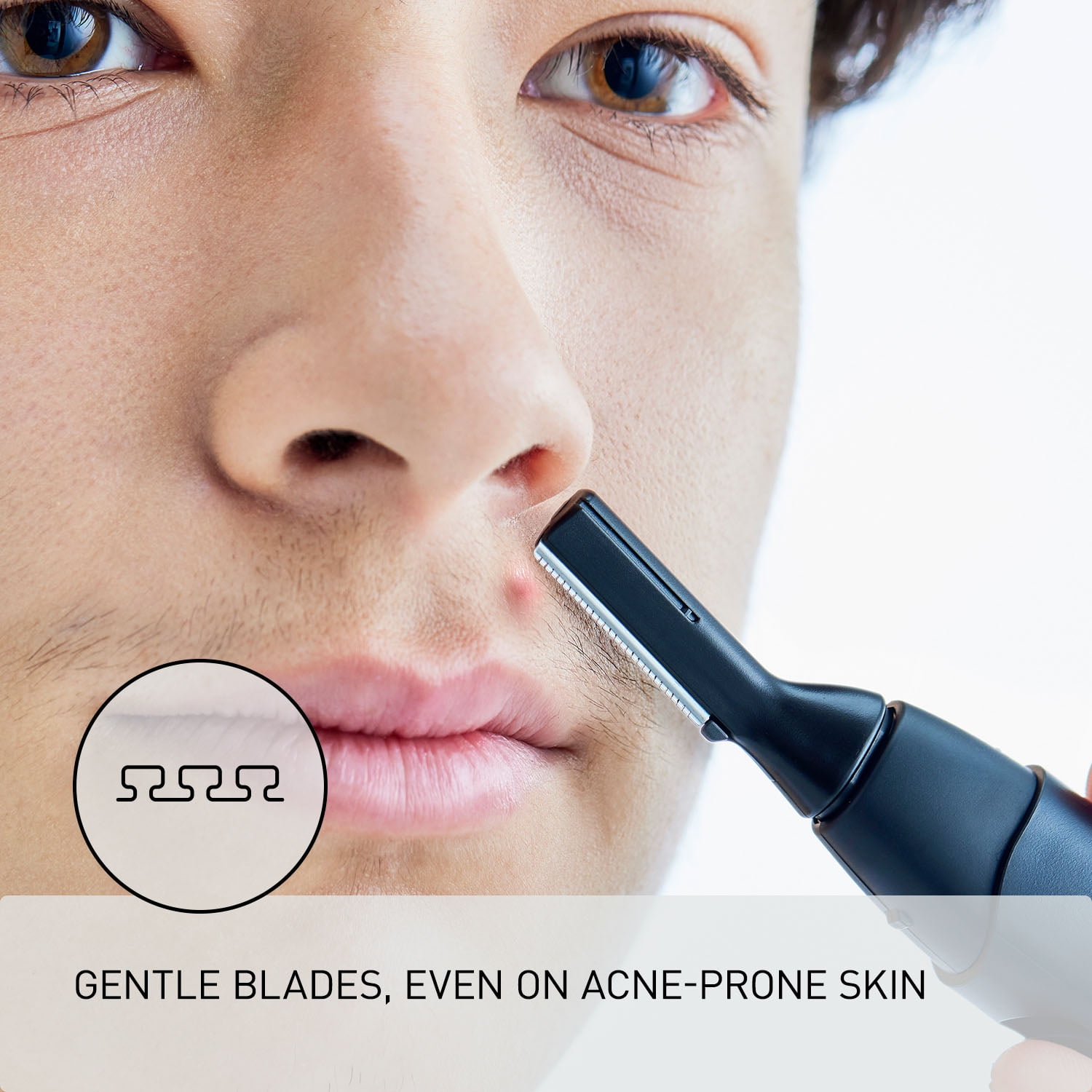 Panasonic Wet/Dry Facial Hair Trimmer for Unisex with 2 Attachments, Battery Powered - ER-GM40-K - Image 12