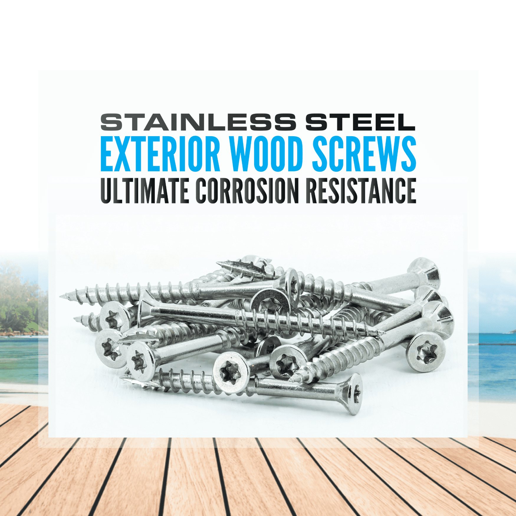 #10 x 3 Inch 316 Marine Grade Stainless Steel Wood Screws 350 Pack T25 Star Drive Type 17 Point for Docks, Decks, Jetties, Fences or Any Coastal Marine Construction by Eagle Claw Fasteners - Image 5