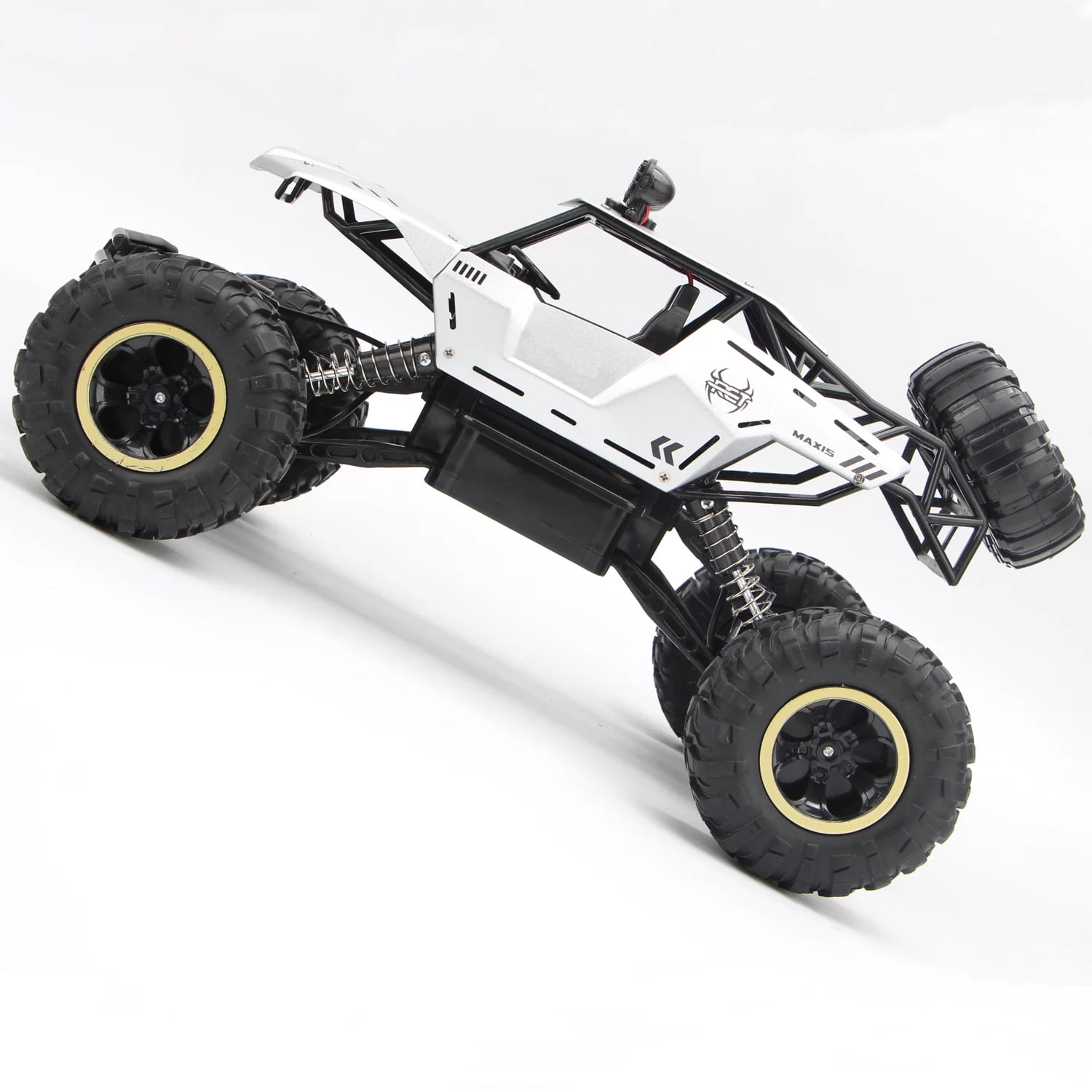 4DRC 1:12 Rc Car,off Road Truck Remote Control Car Metal Shell 2.4G 4WD,with 2 Batteries ,Cars for Boys& Gift for Kids,Silver - Image 6