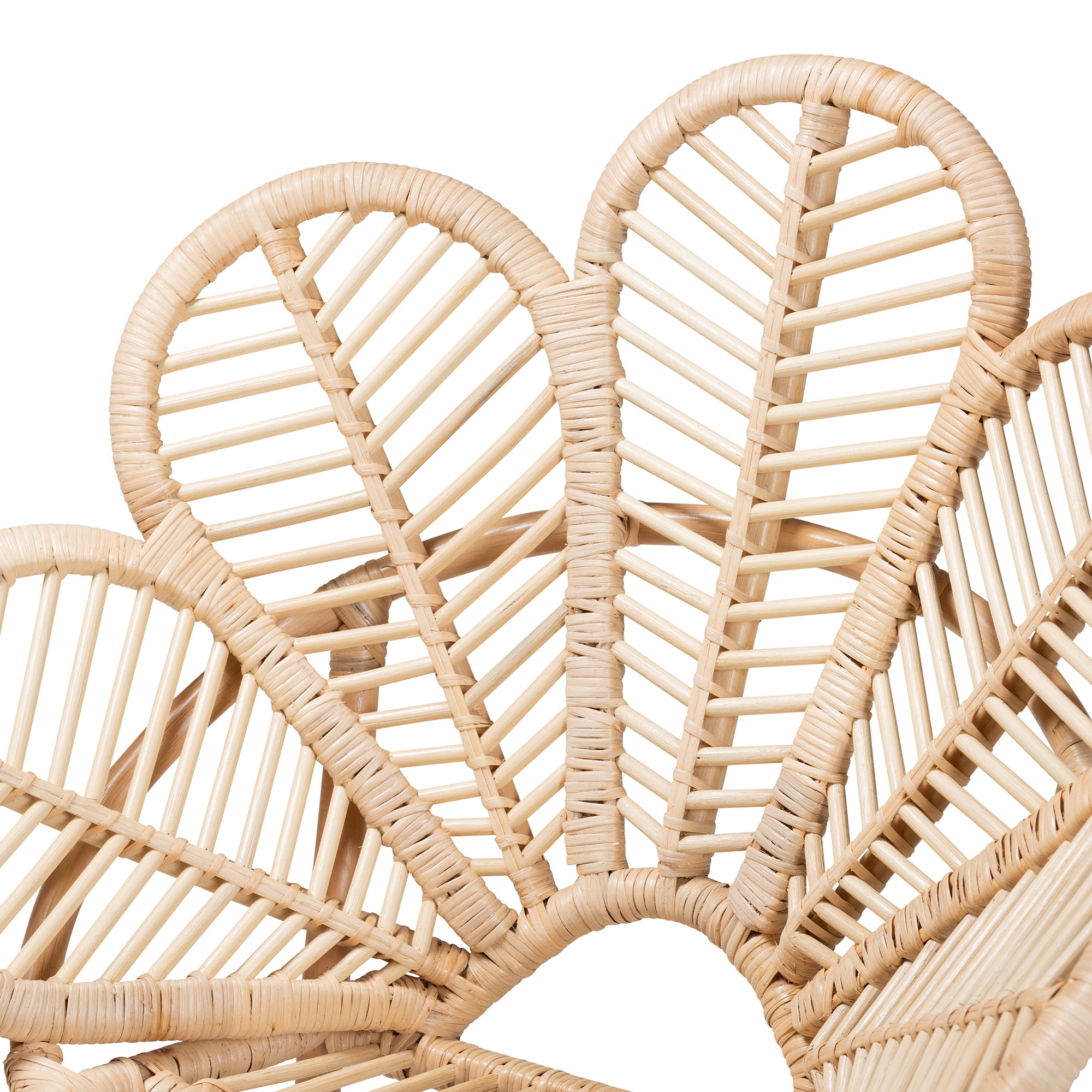 bali & pari Bianca Rattan BOHO Flower Chair, Natural Brown - Image 8