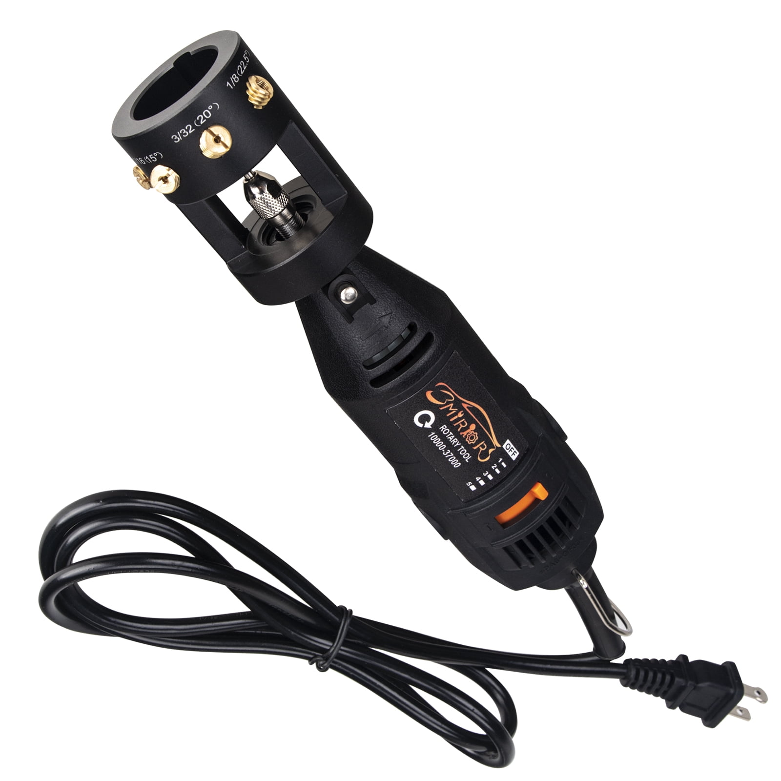 3mirrors ALUMINUM Tungsten Electrode Sharpener Grinder TIG Welding Rotary Tool w/Flat Grinding Block, Cut-Off Slot, Multi-Angle & Offsets, 4 Screw Holes - Exchangeable Guides Edition - Image 4